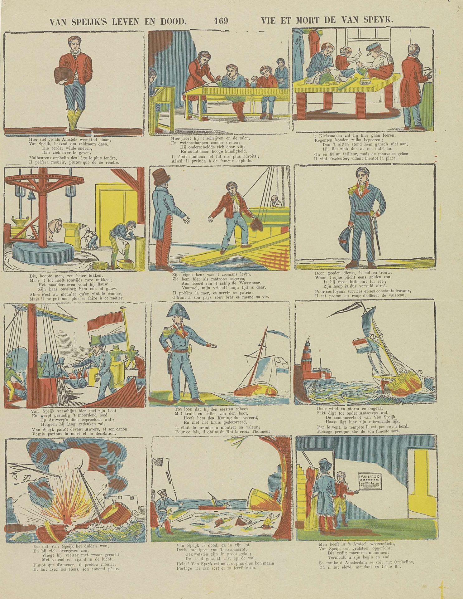 Van Speijk's leven en dood / Vie et mort de Van Speyk by Philippus Jacobus Brepols