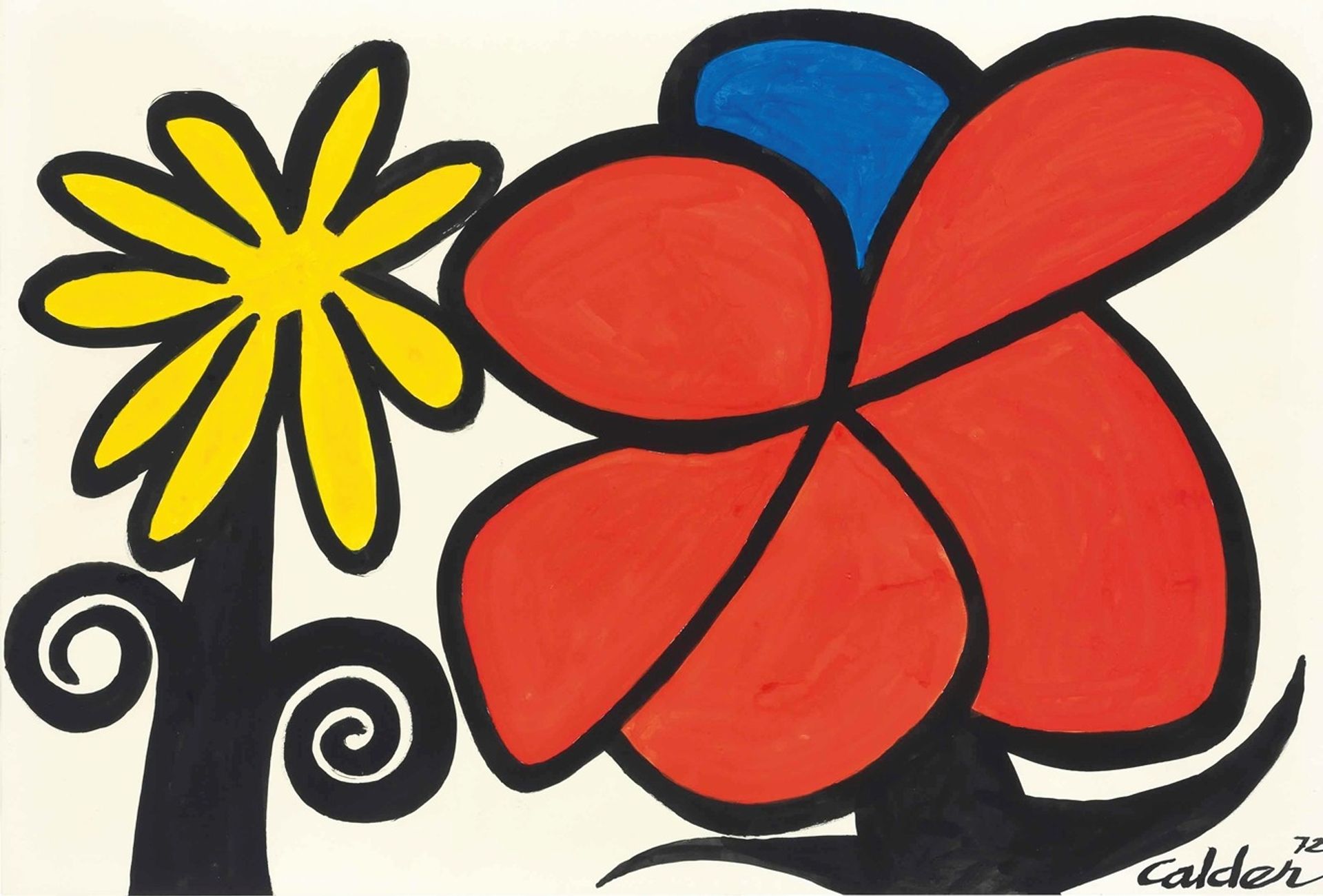 Yellow Flower, Red Flower by Alexander Calder