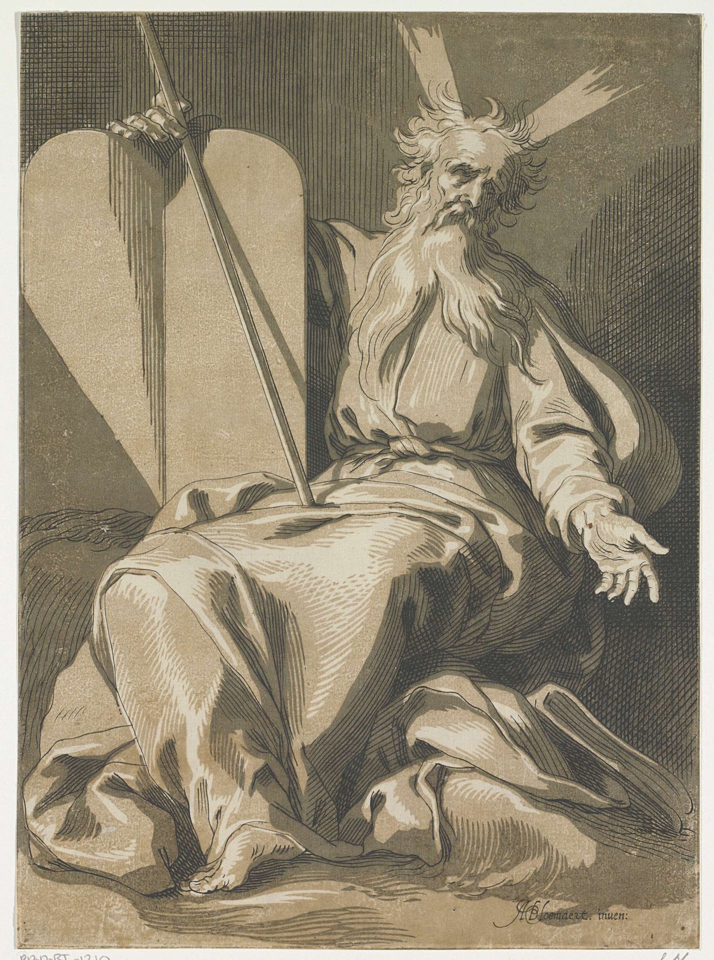 Mozes met de tafelen der wet by Anonymous