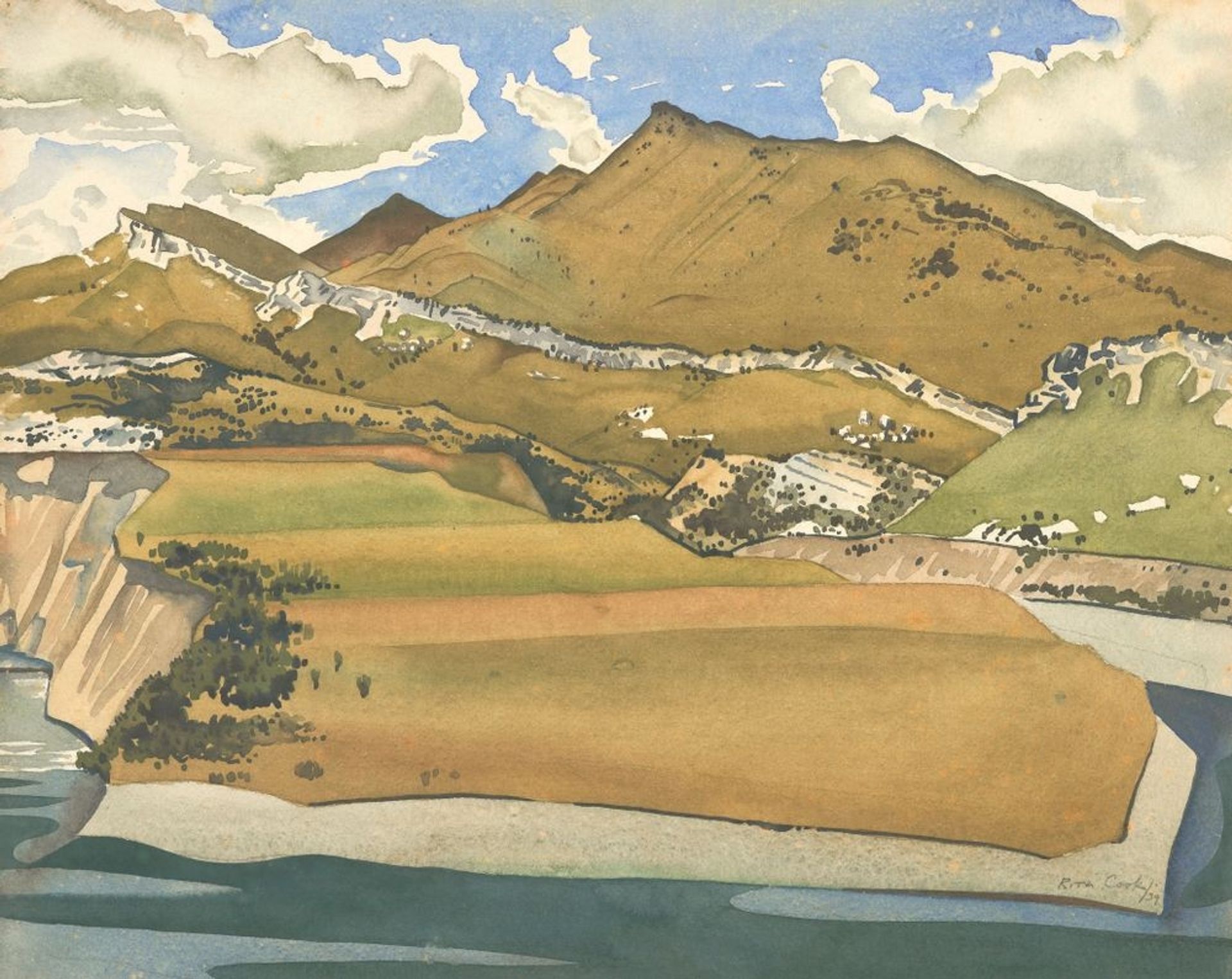 Waipara Gorge, North Canterbury by Rita Angus