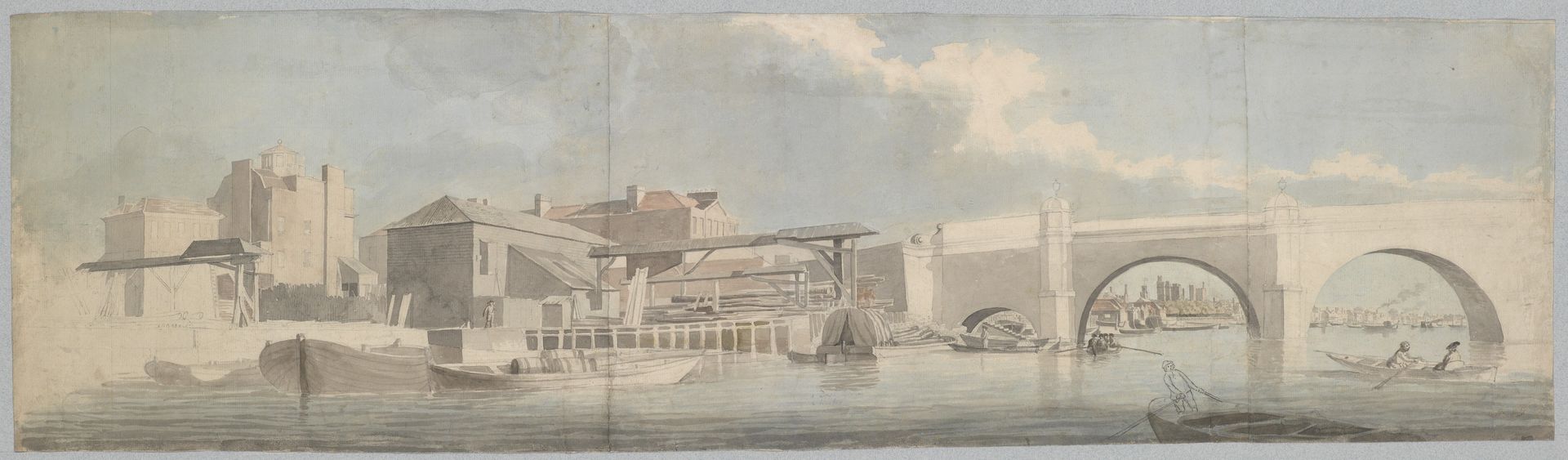 Westminster Bridge, the Surrey Side by Samuel Scott