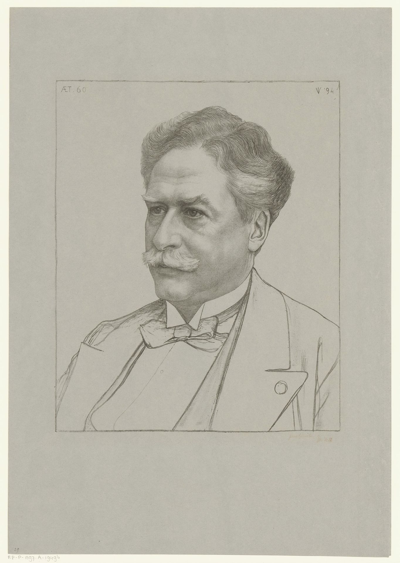 Portret van Herman Snellen by Jan Veth