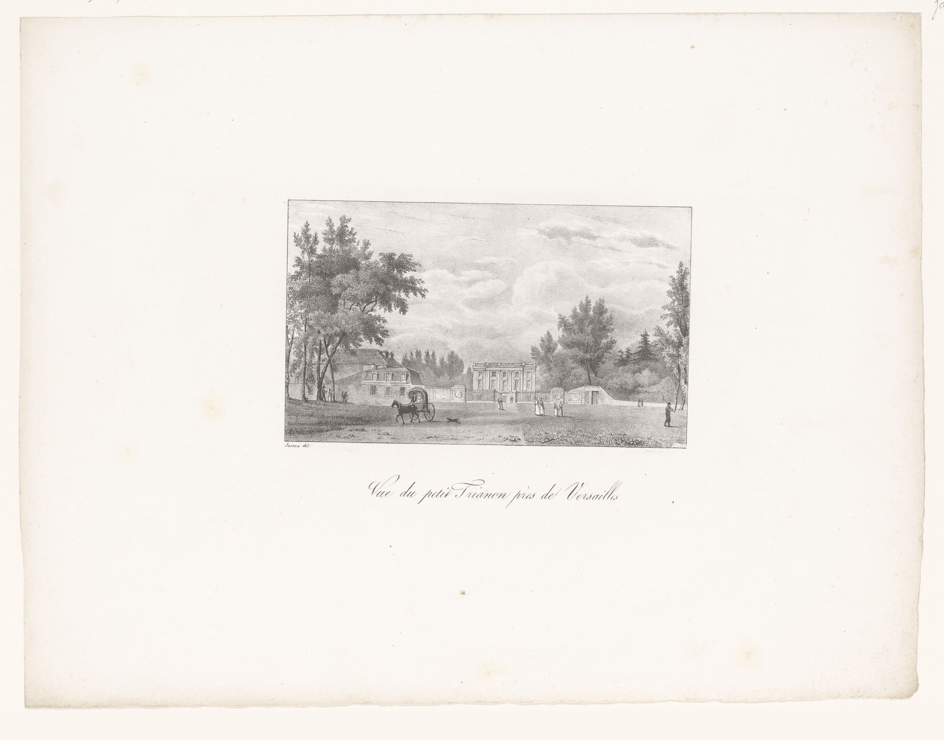 Zicht op het Château du Petit Trianon by Ernest Jaime