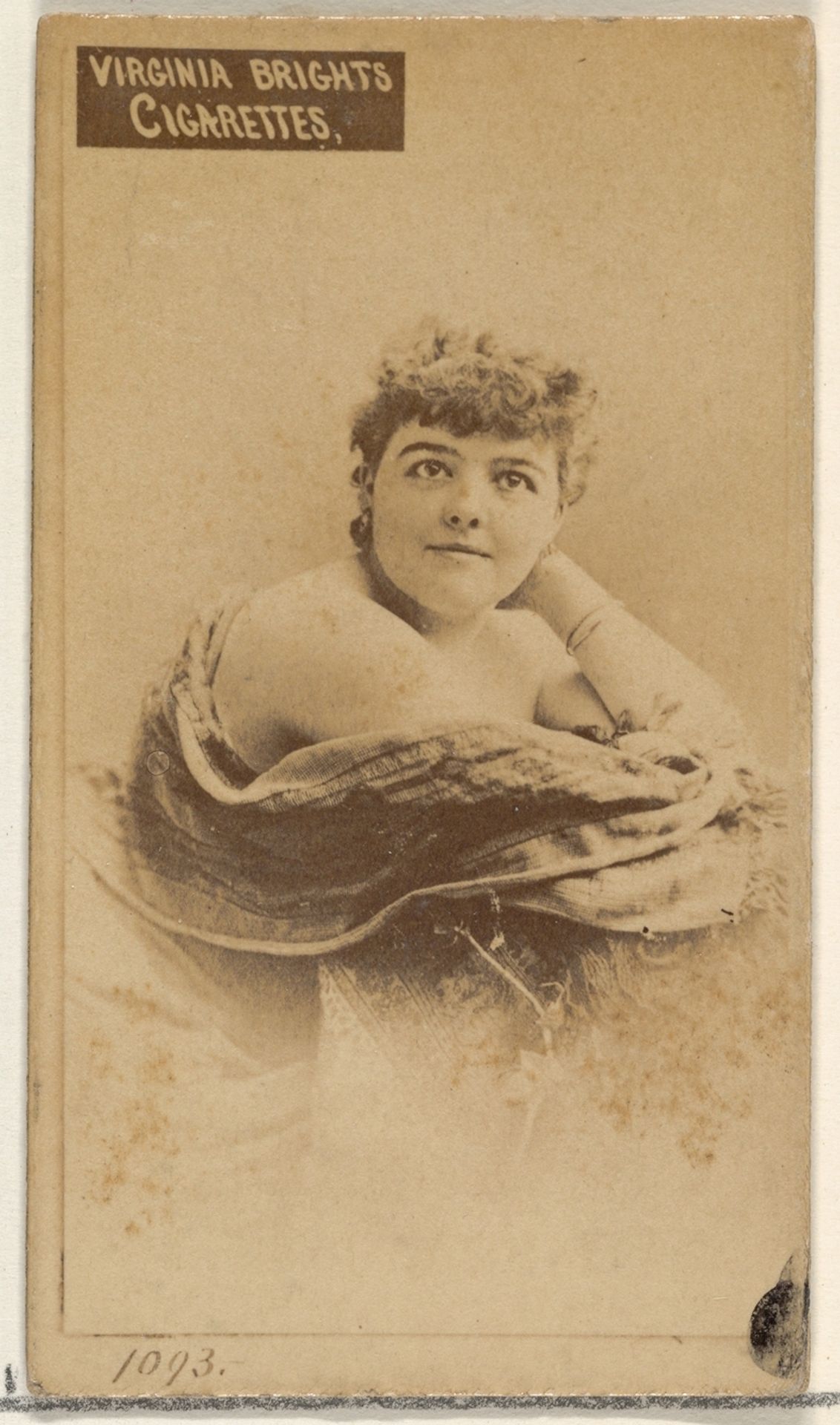 Card 1093, from the Actors and Actresses series (N45, Type 2) for Virginia Brights Cigarettes by Allen & Ginter
