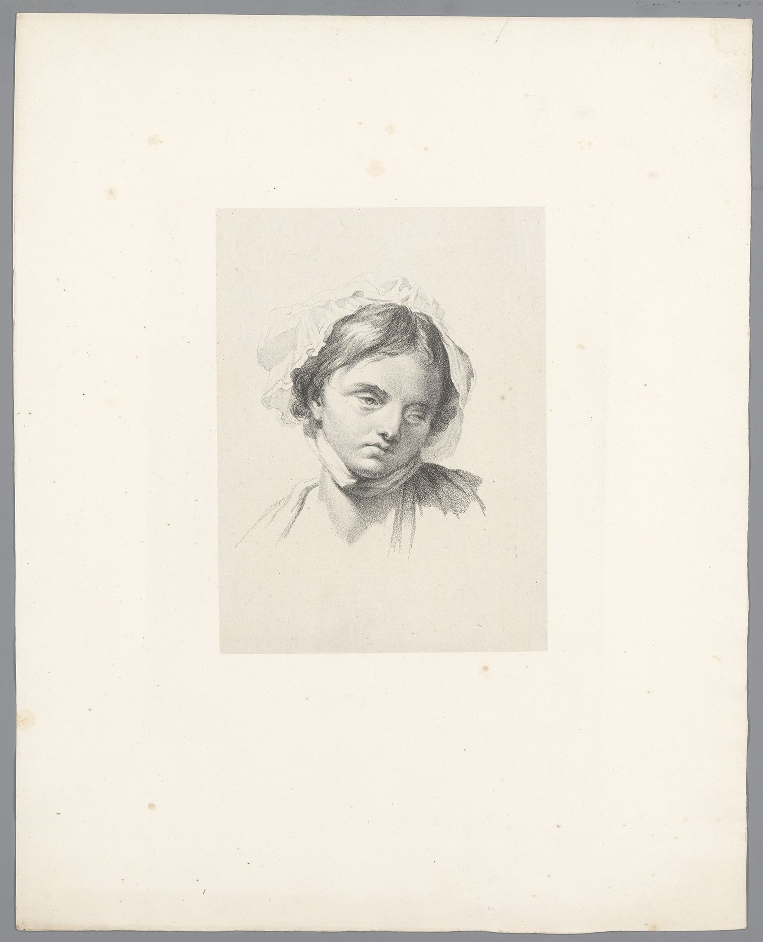 Droevig meisje by Jean Augustin Daiwaille