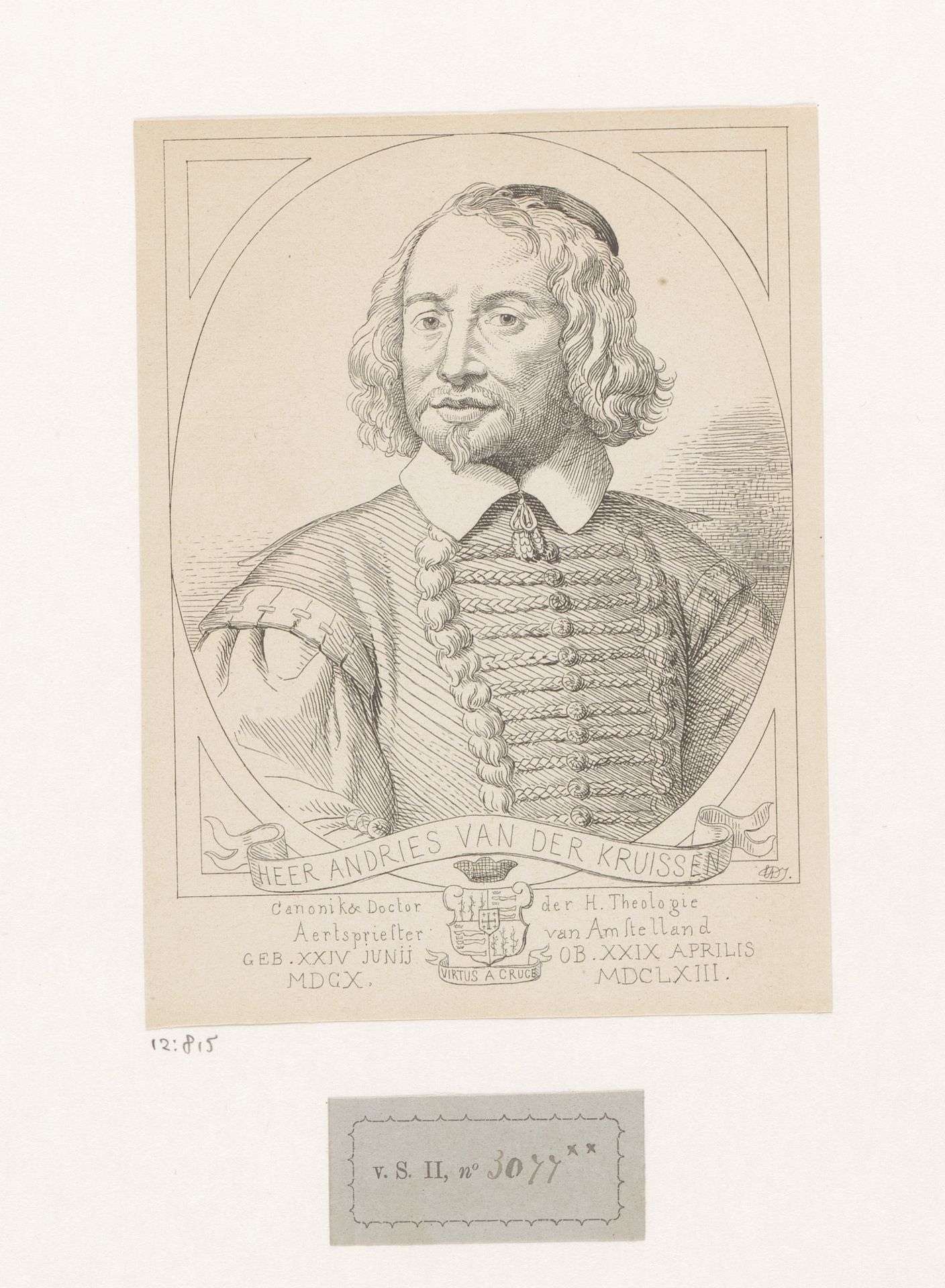 Portret van Andries van der Kruissen by Edouard Dujardin