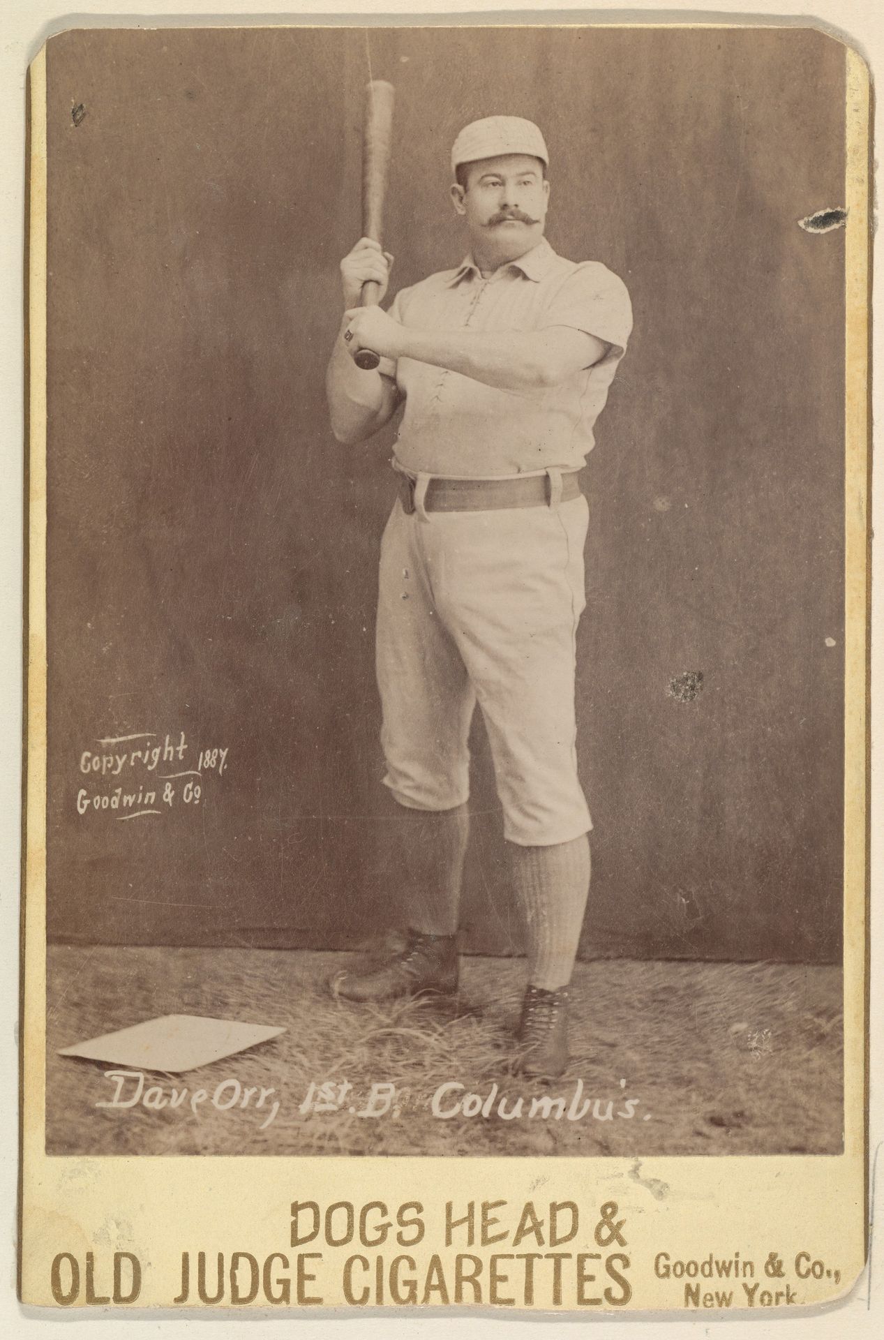 Dave Orr, 1st Base, Columbus, from the series Old Judge Cigarettes by Goodwin & Company