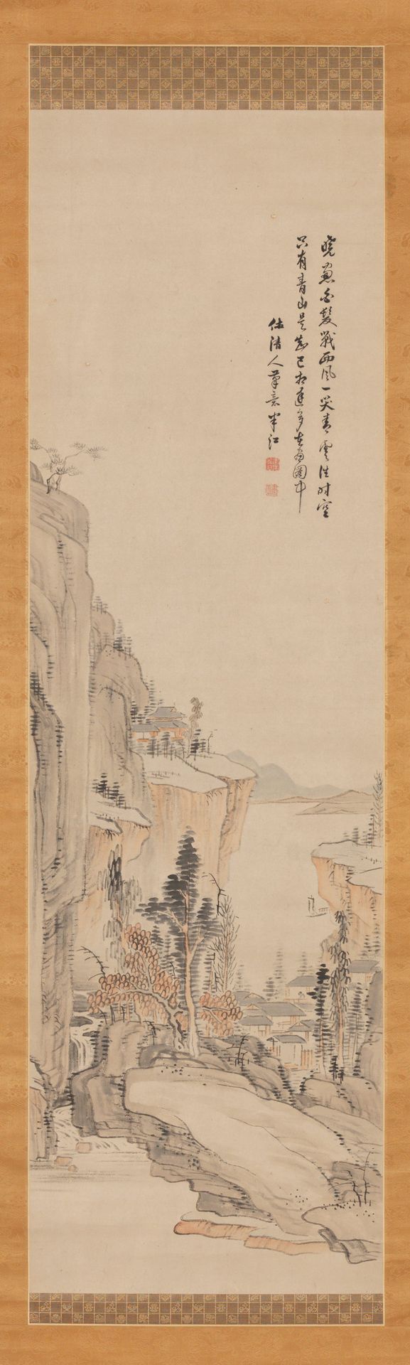 Landscape after a Qing Chinese Work by Okada Hankō