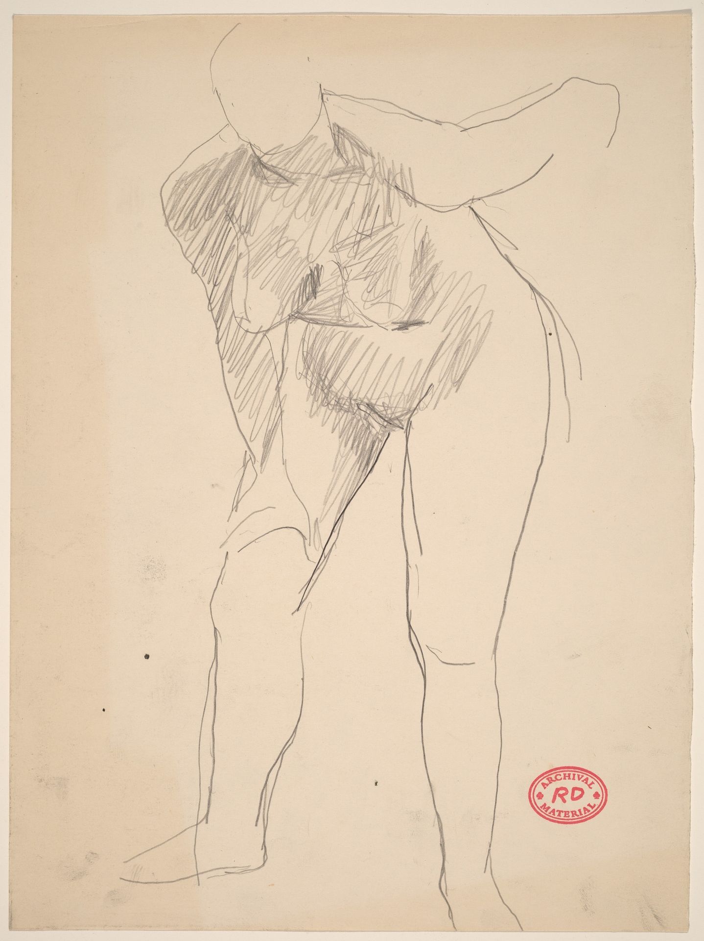 Untitled [female nude bending forward] by Richard Diebenkorn