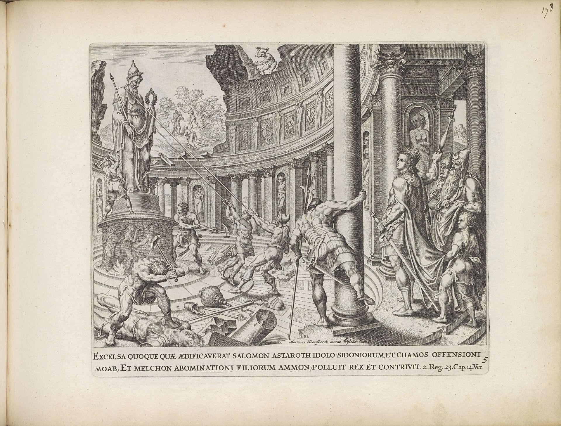 Koning Josia verwoest de tempels van Astarte, Kemos en Milkom by Anonymous