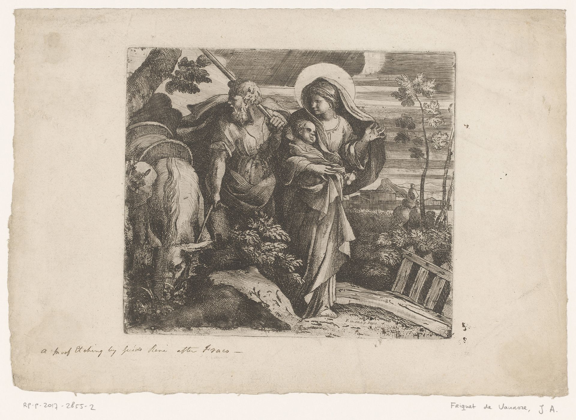 Vlucht naar Egypte by Jacques-Antoine Friquet de Vauroze