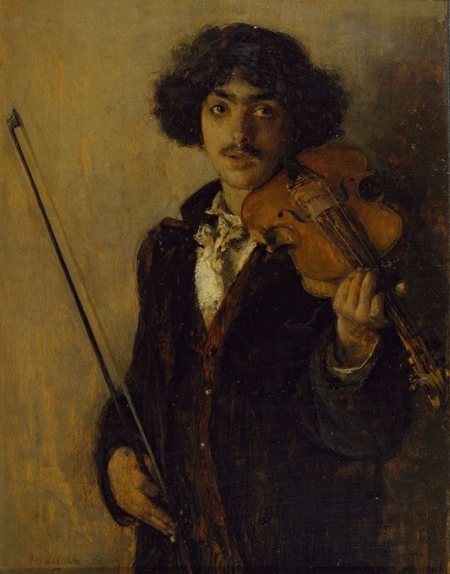 The Musician by Pascal-Adolphe-Jean Dagnan-Bouveret