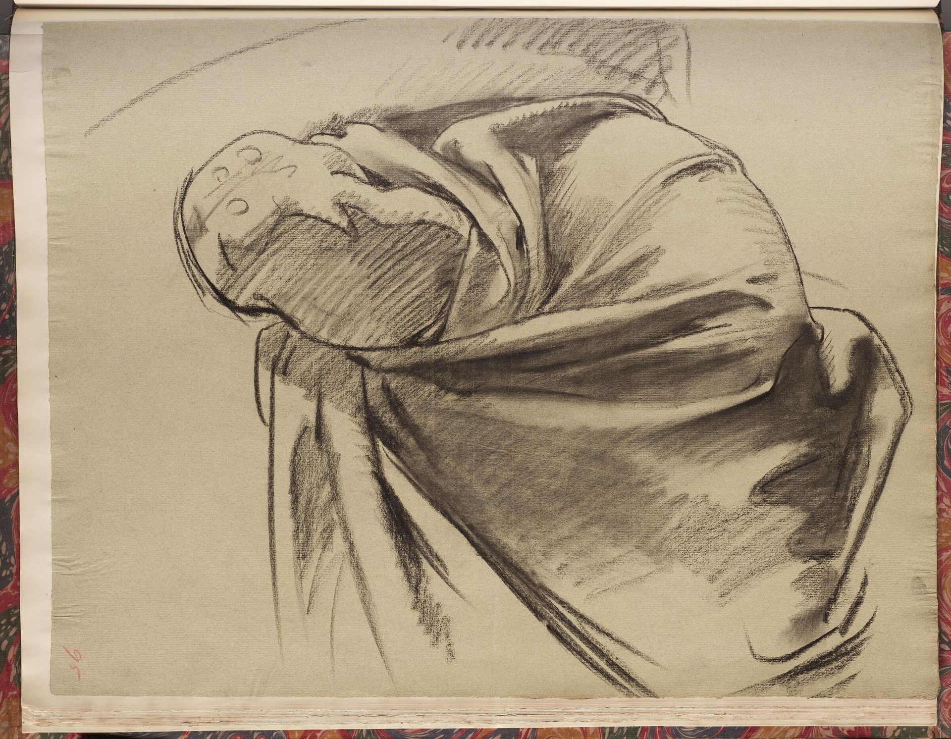 Study for Knee and Drapery of Seated Angel at Right, "Israel and the Law," Boston Public Library by John Singer Sargent