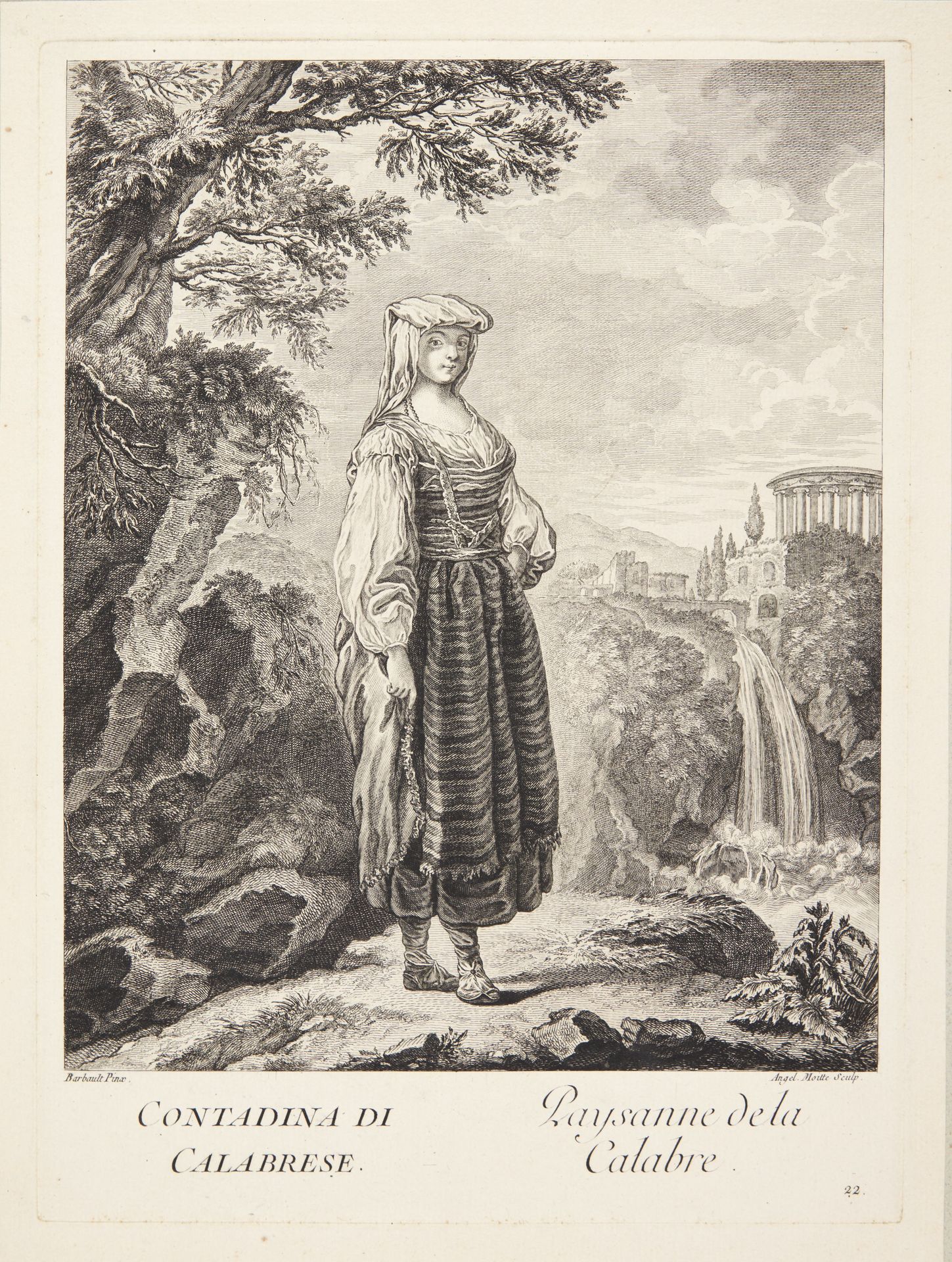 Bondepige fra Calabrien (Paysanne dela Calabre) by Rose Angélique Moitte
