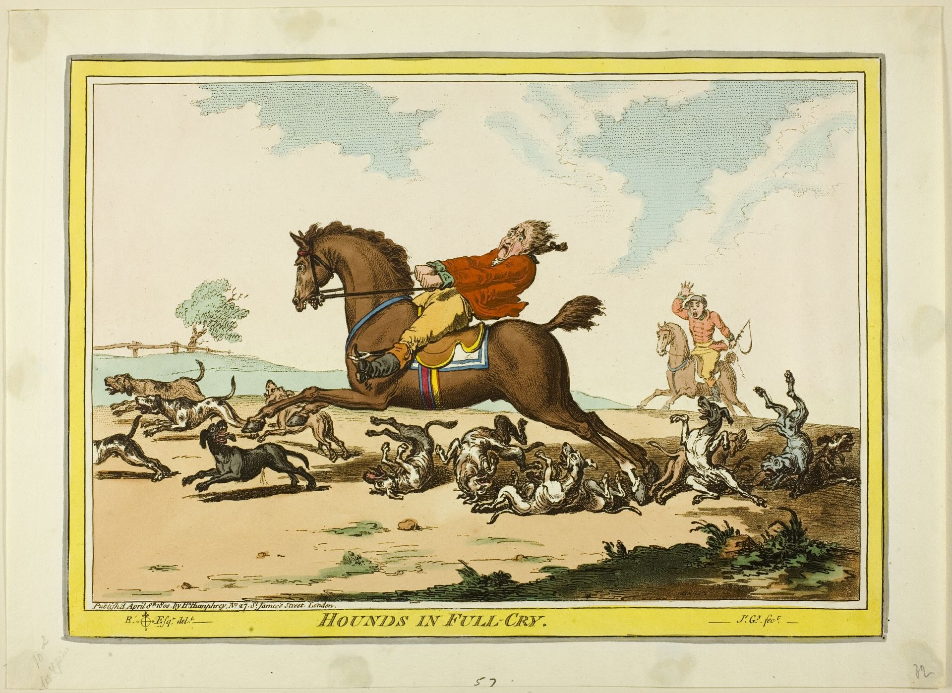 Hounds in Full Cry by James Gillray
