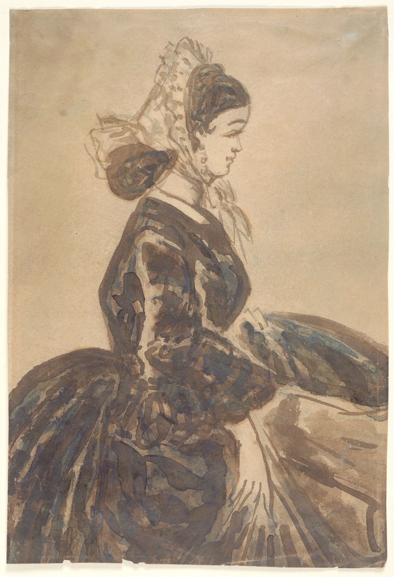 The Lady in Black by Constantin Guys