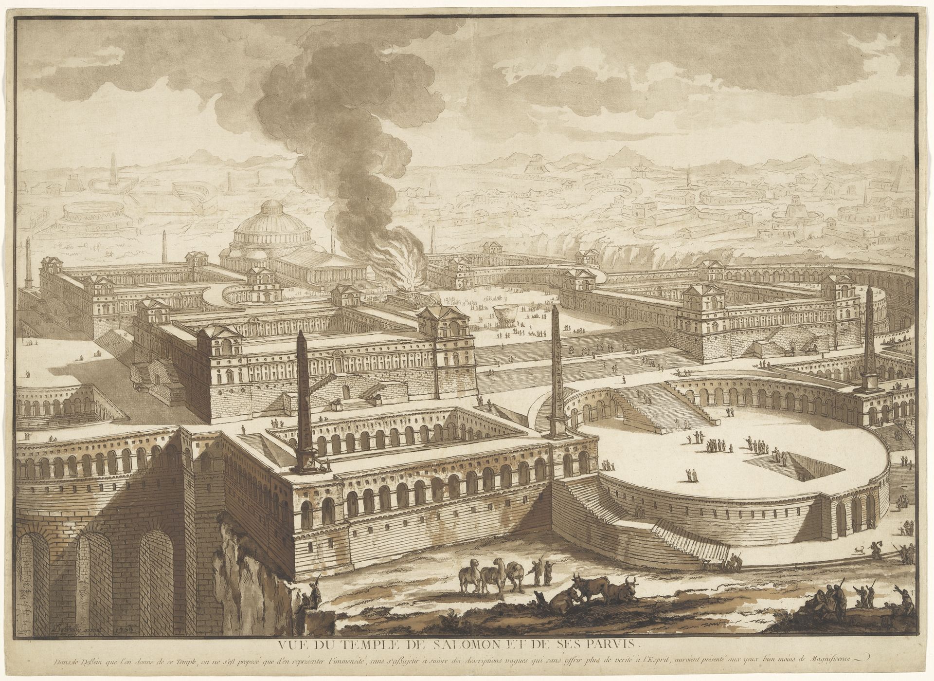 Gezicht op de Tempel van Jeruzalem en omgeving by Francois Philippe Charpentier