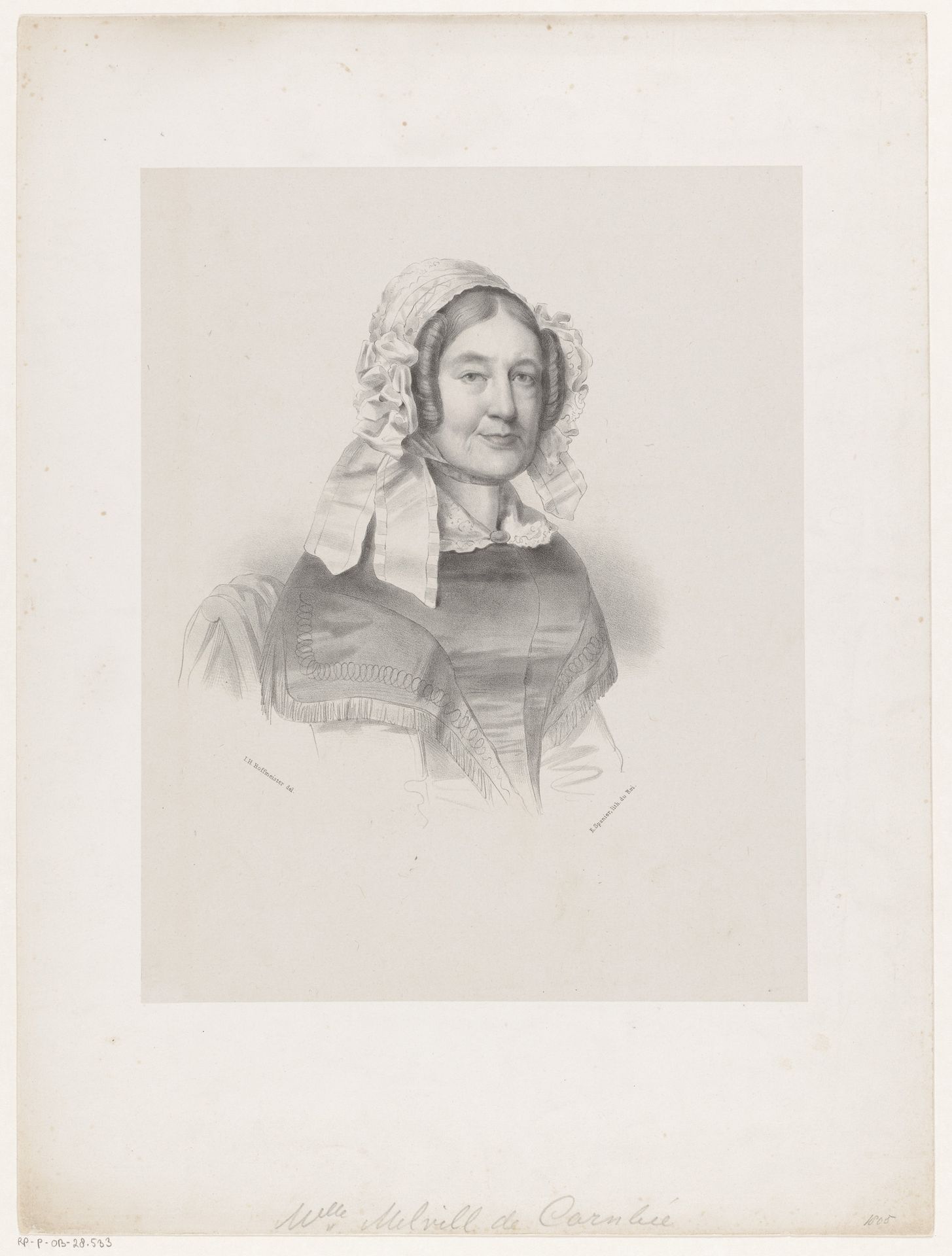 Portret van mevrouw Melvill van Carnbee by Johan Hendrik Hoffmeister