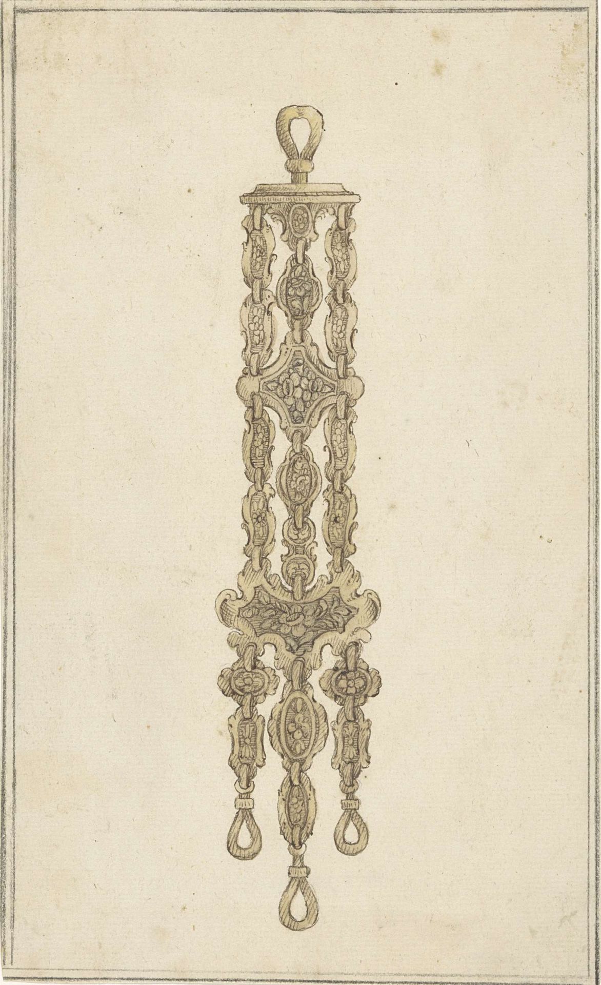 Ontwerp voor een chatelaine by Luigi Valadier