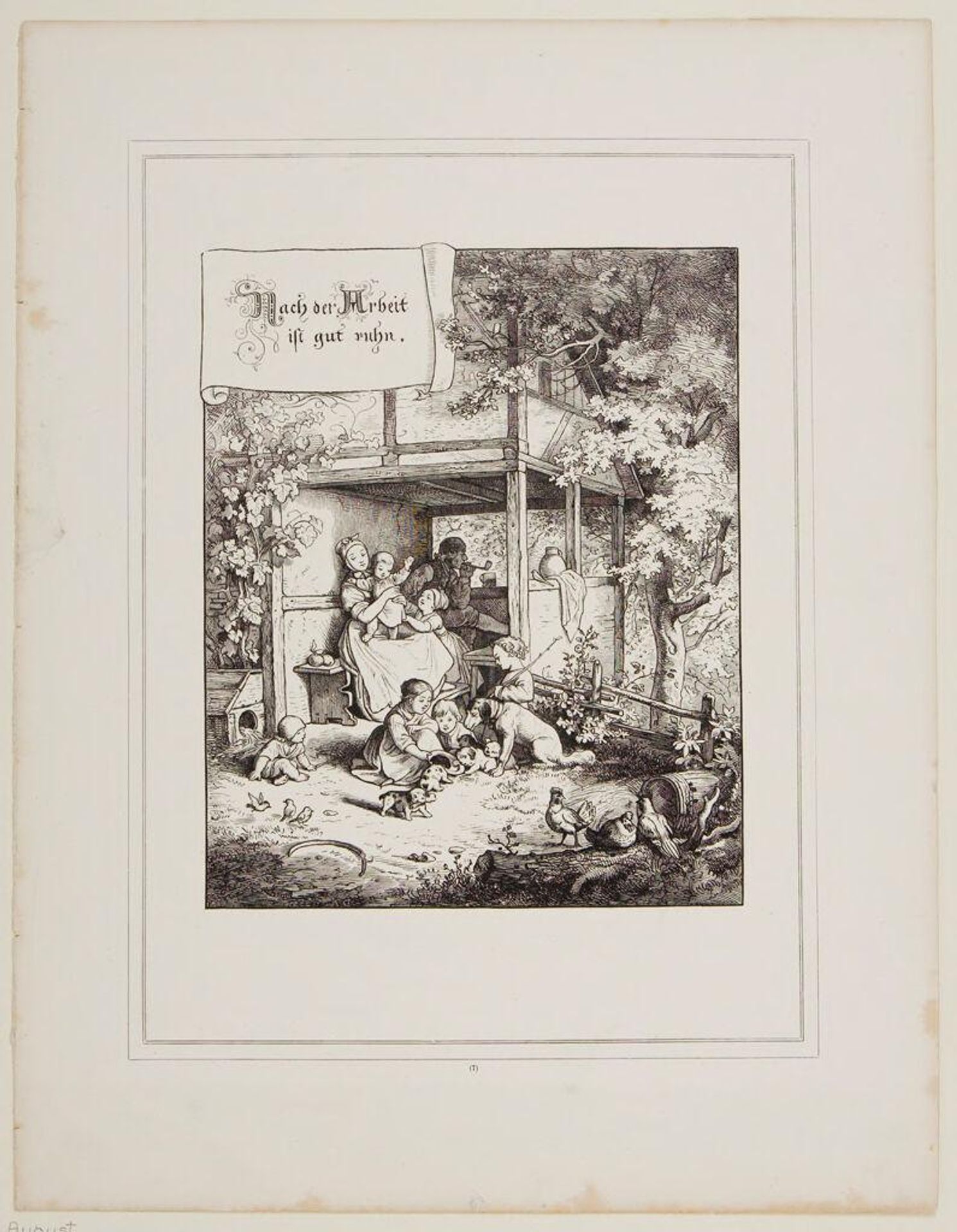 "Nach der Arbeit ist gut ruhn" by August Gaber