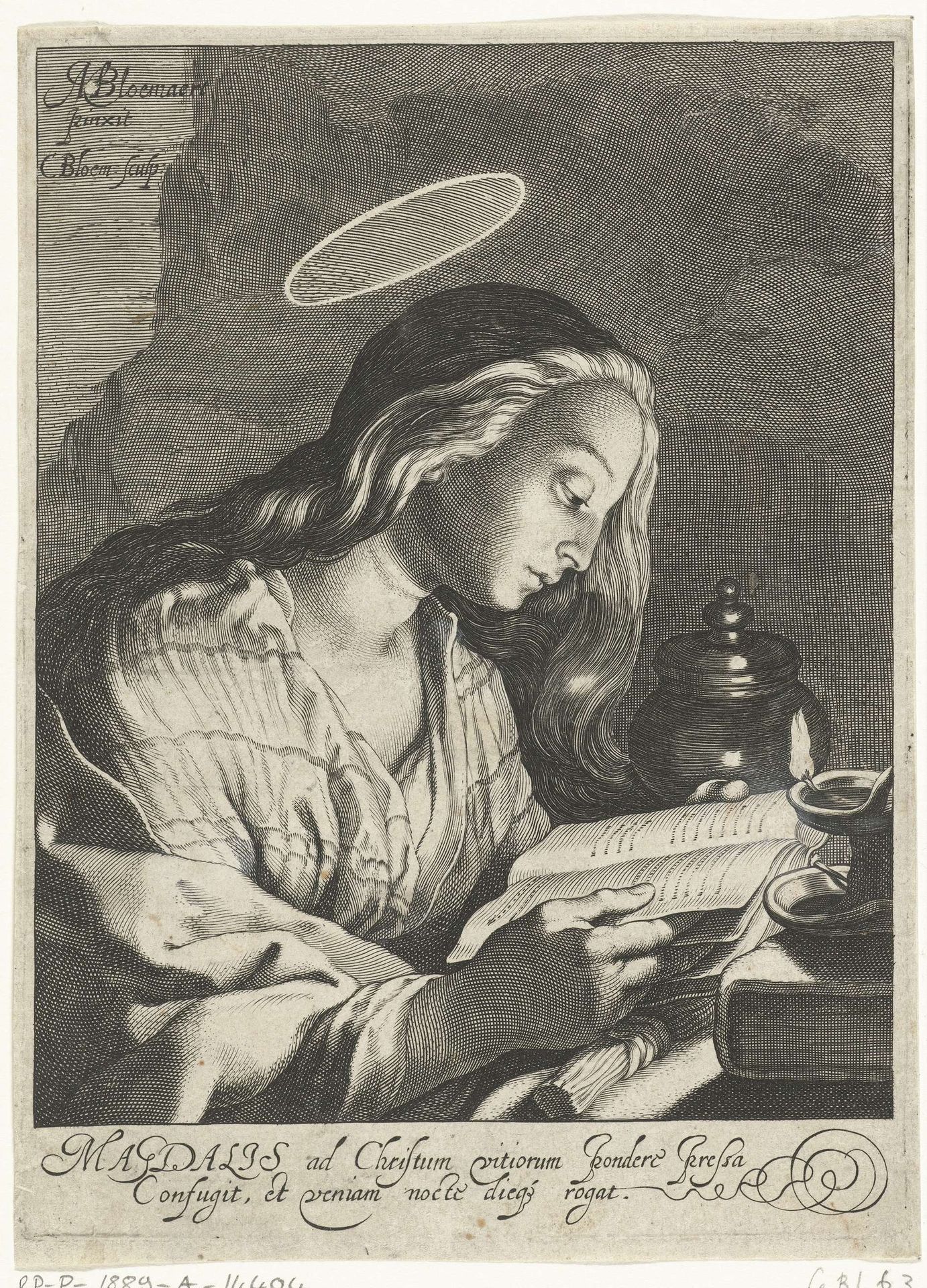 Maria Magdalena lezend by Cornelis Bloemaert