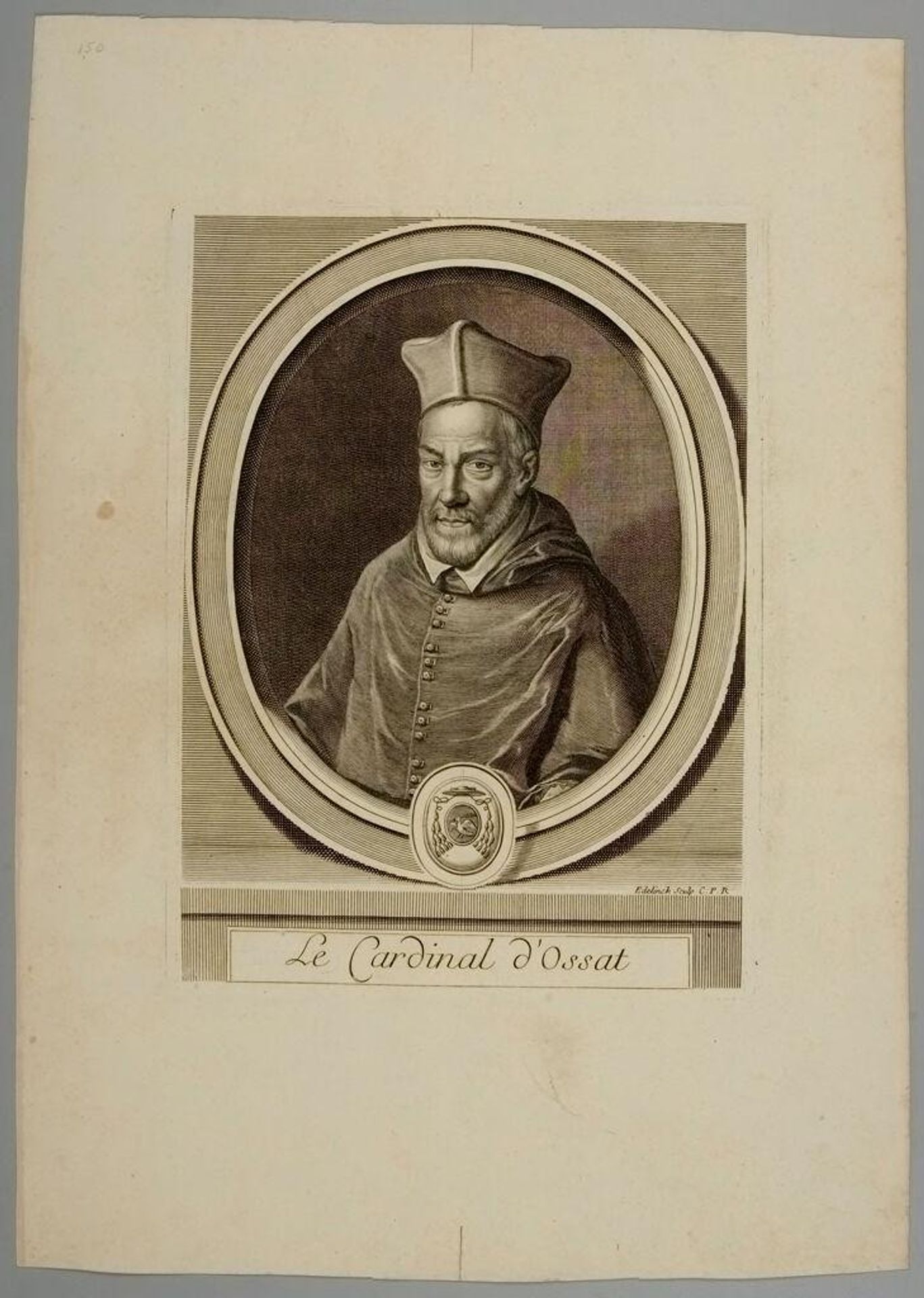 Cardinal Arnaud d'Ossat by Gérard Edelinck