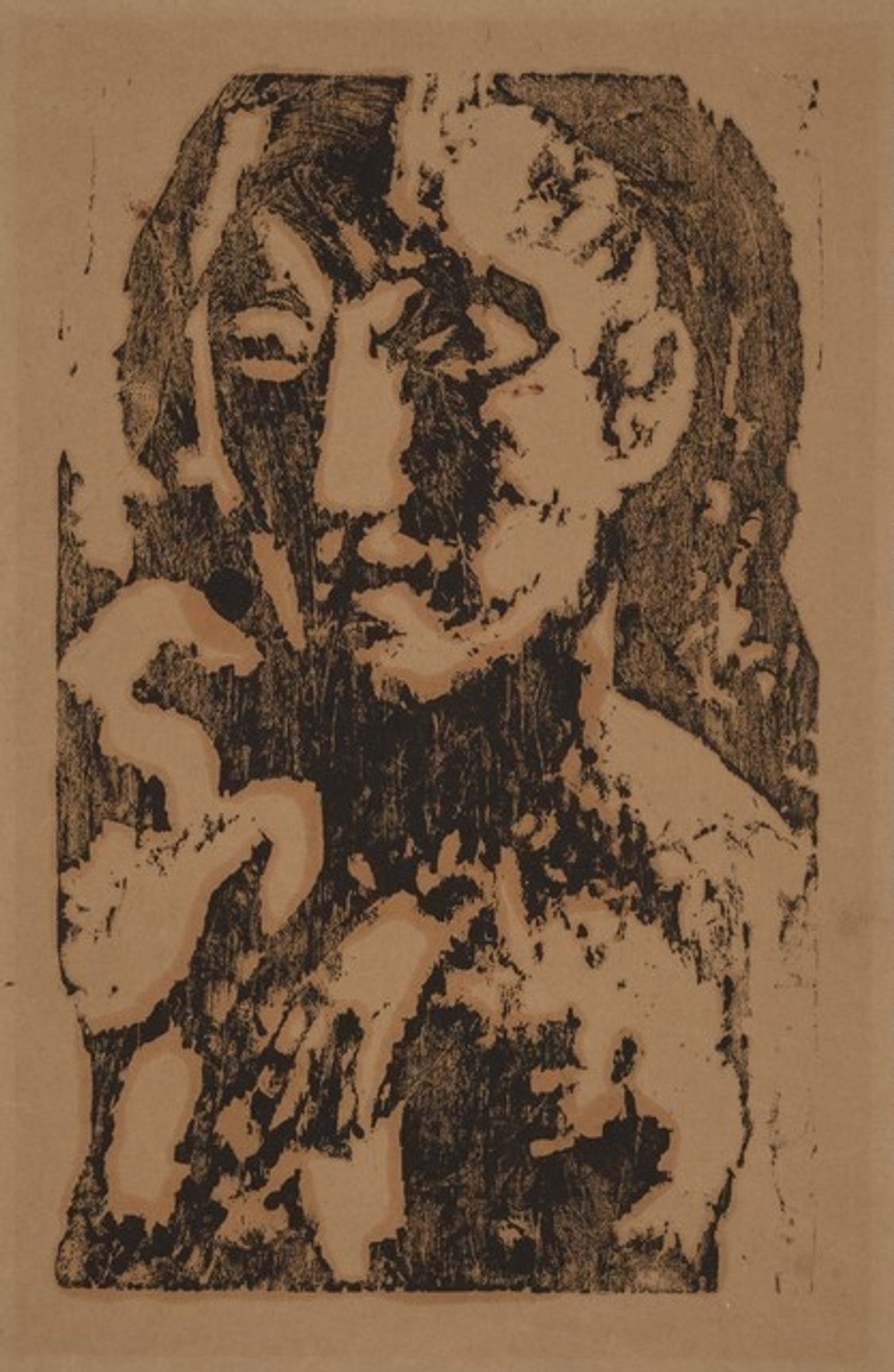Bust of a Woman with Hand Raised (Buste de femme à la main levée) by Pablo Picasso