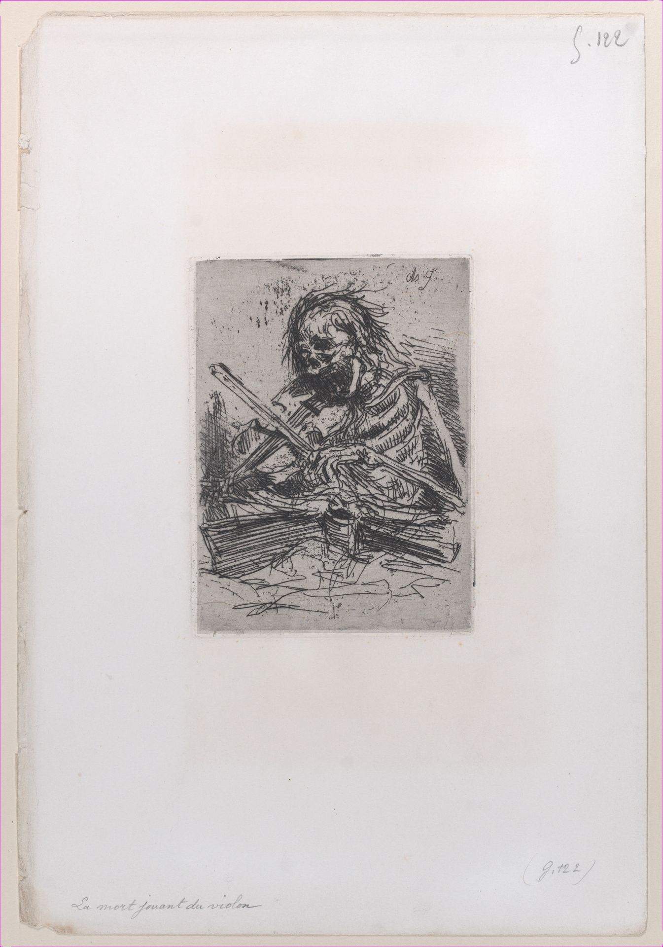 Death Playing the Violin by Charles Jacque