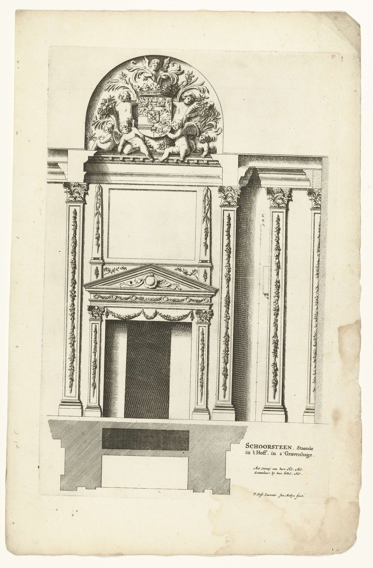 Onderboezem in Paleis Noordeinde by Jan Matthysz.