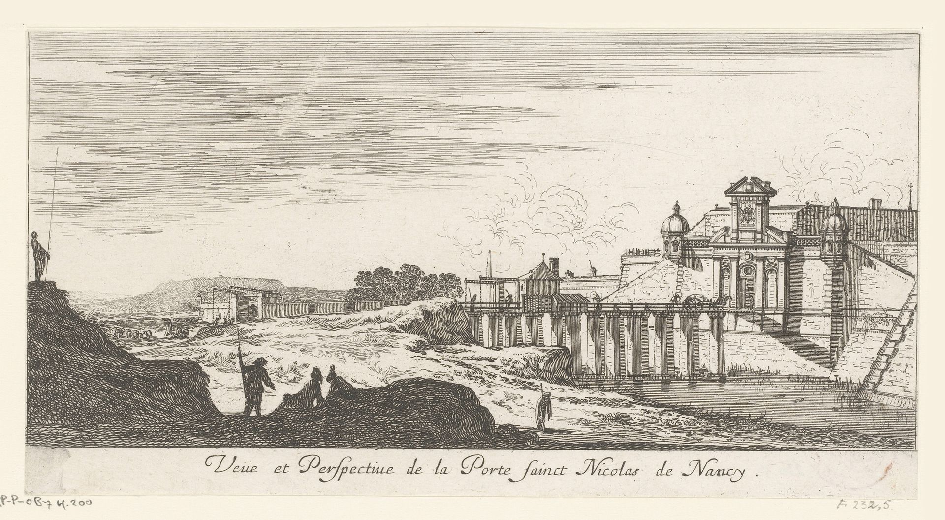 Gezicht op de poort van Sint Nicolaas in Nancy by Israel Silvestre