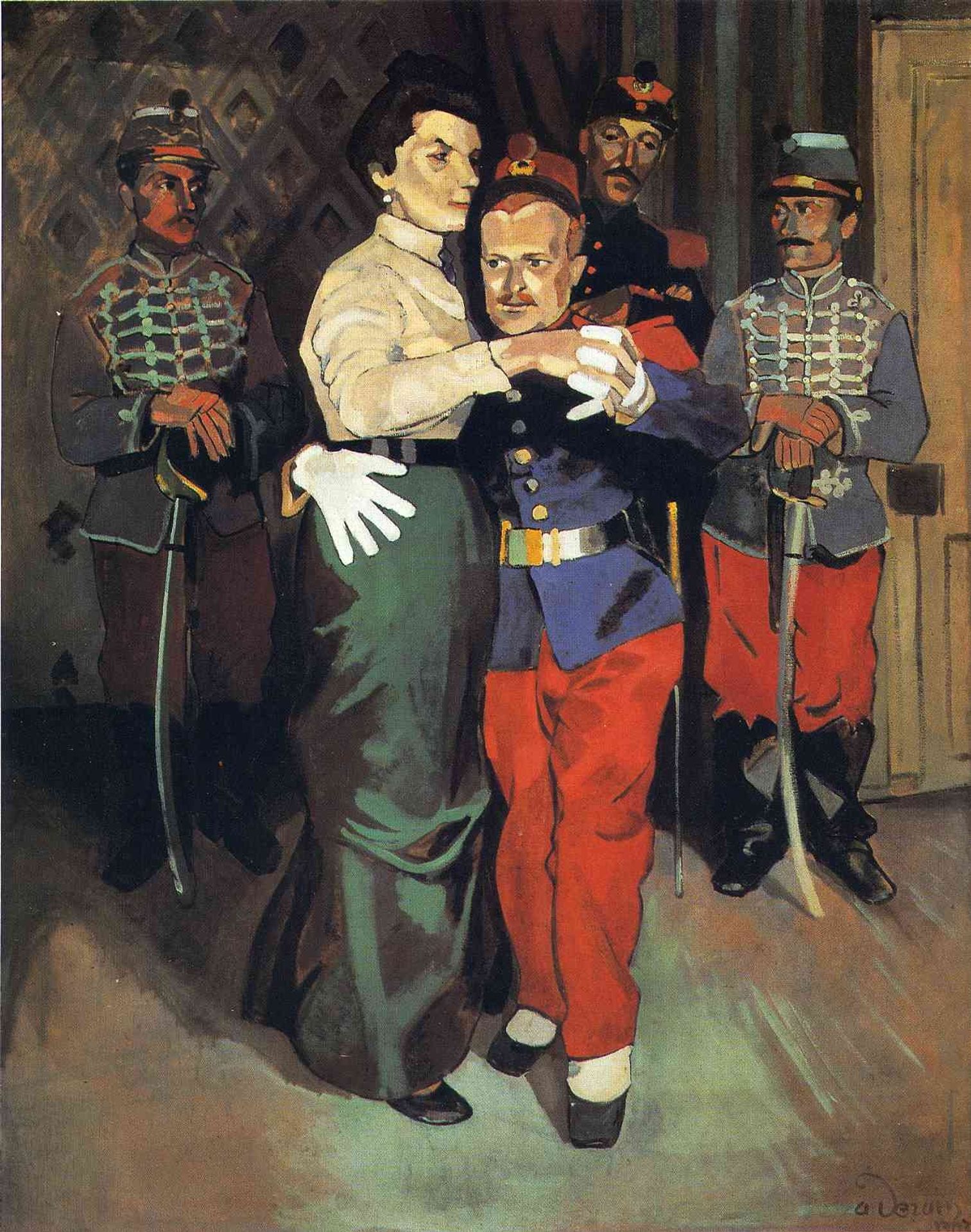 Ball of soldiers in Suresnes by Andre Derain