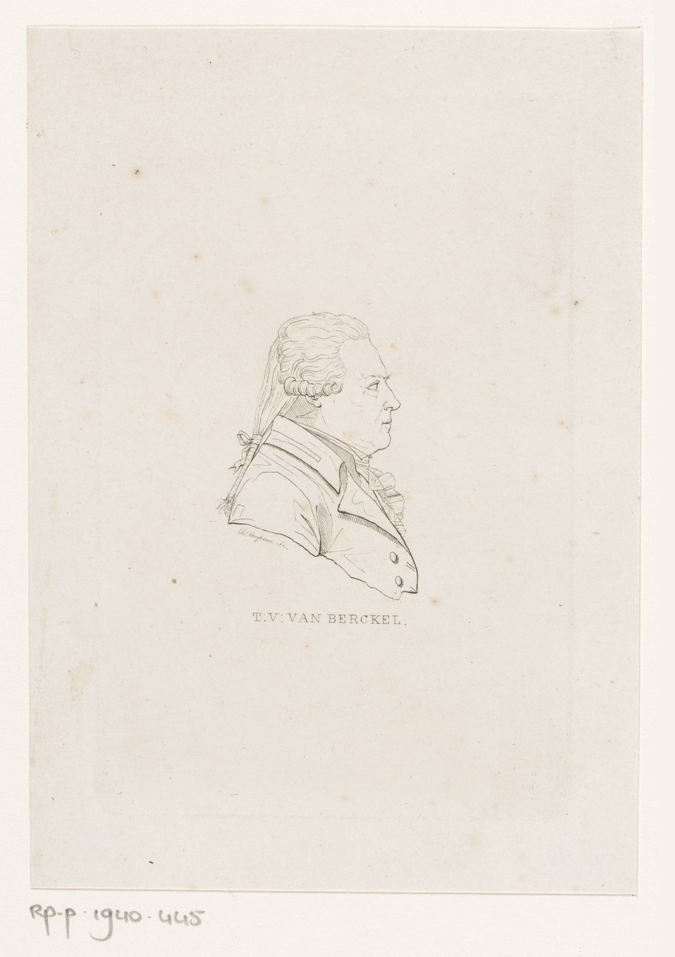 Portret van Theodorus Victor van Berckel by Charles Onghena