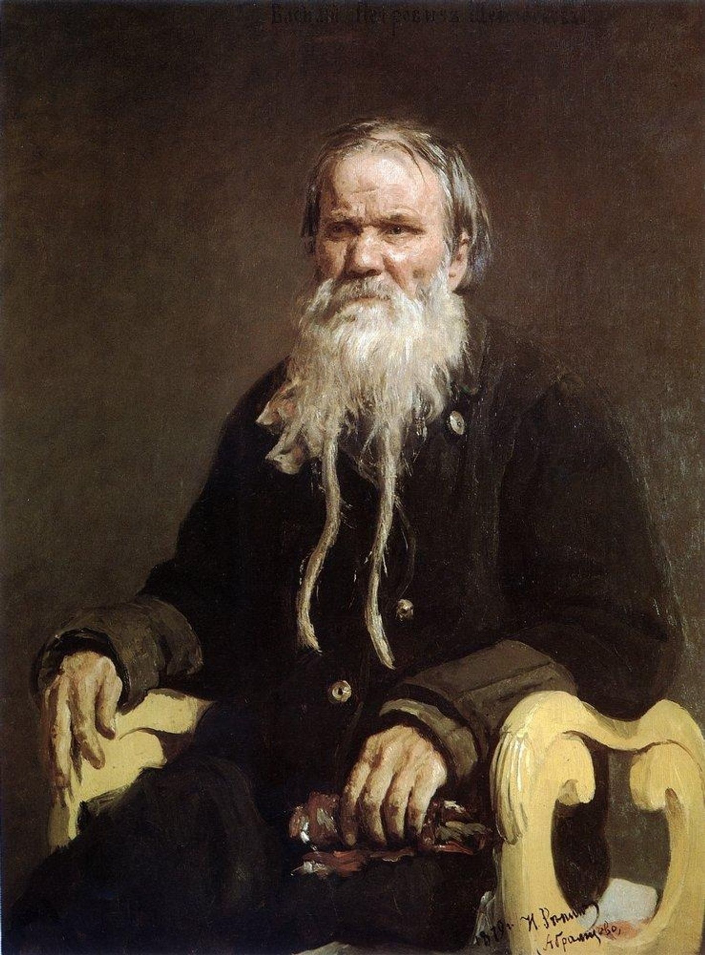 Portrait of Folk Story-teller V.P. Schegolenkov by Ilya Repin