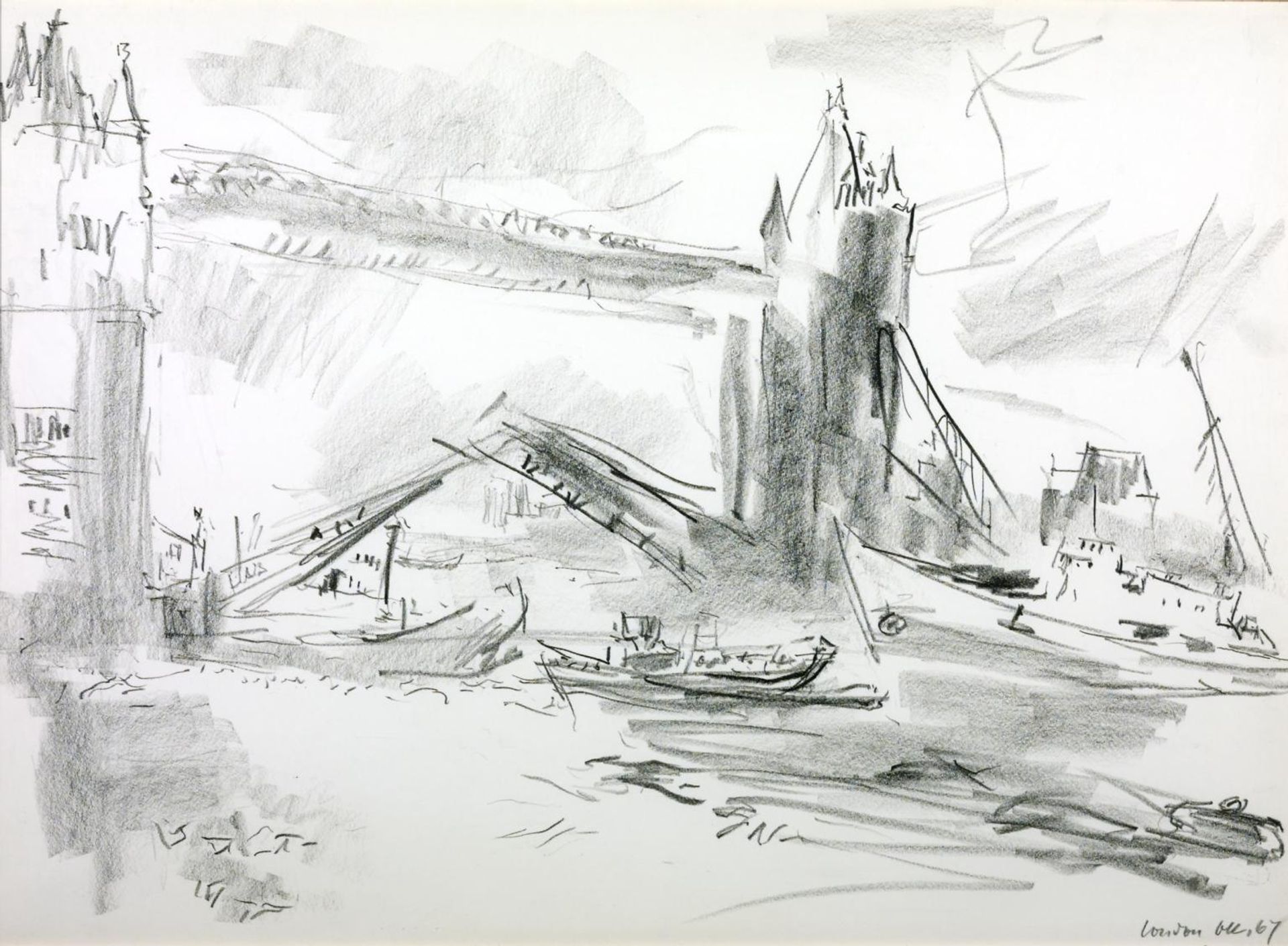 Tower Bridge II by Oskar Kokoschka