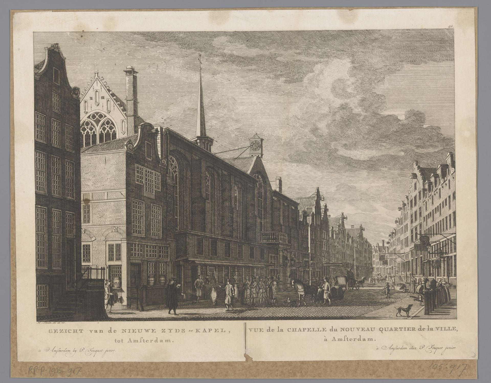Gezicht op de Heilige Stede (Nieuwezijds Kapel) te Amsterdam by Hermanus Petrus Schouten