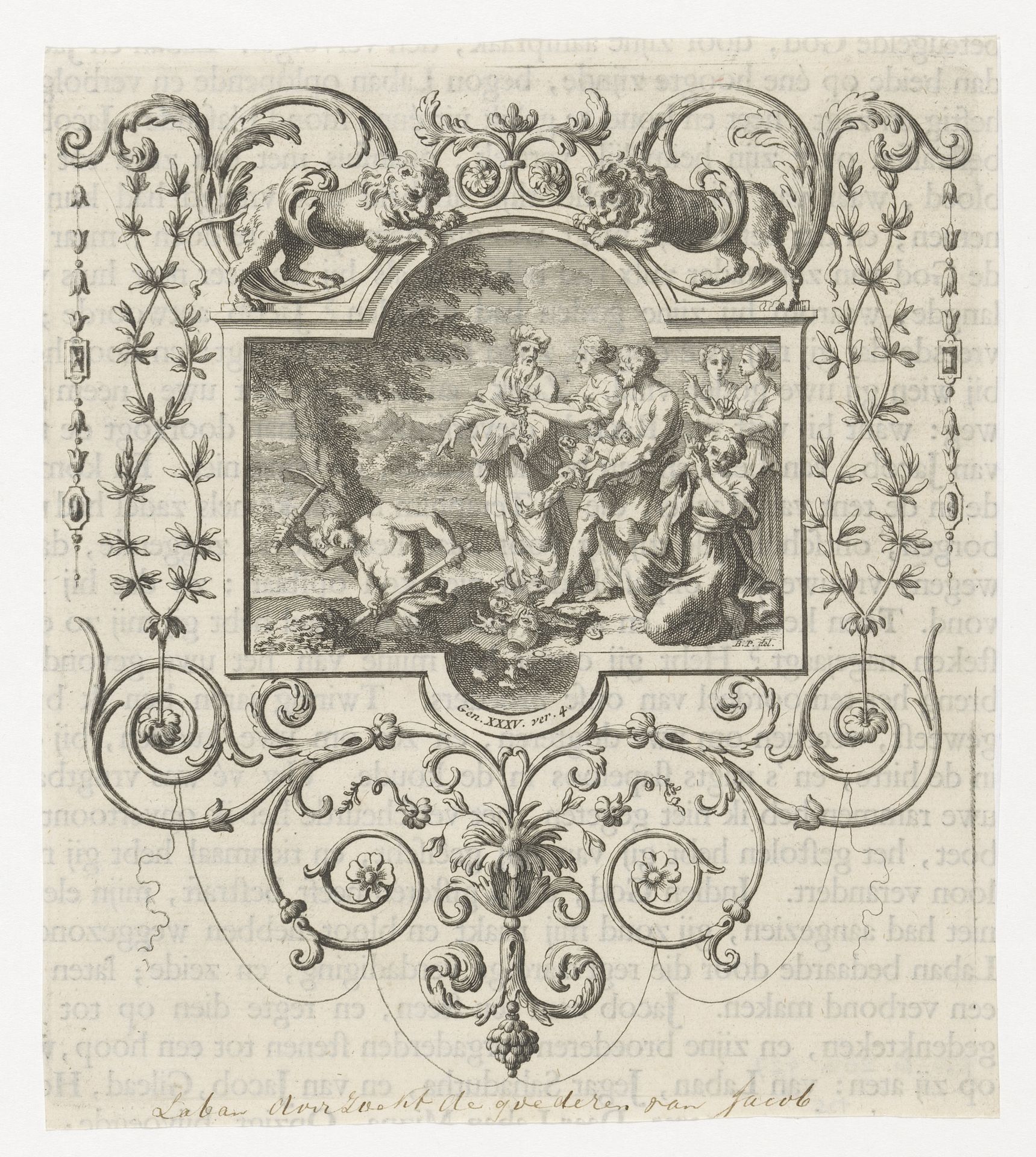Jakob begraaft de afgodsbeelden by Anonymous