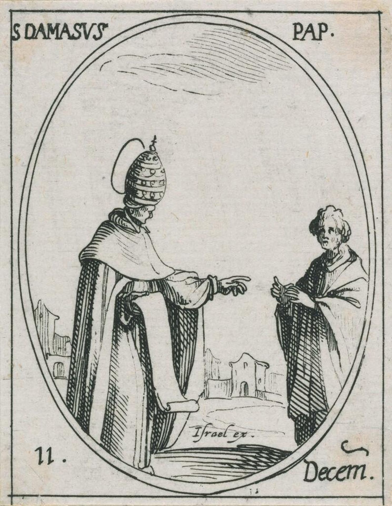 Saint Damasus by Jacques Callot