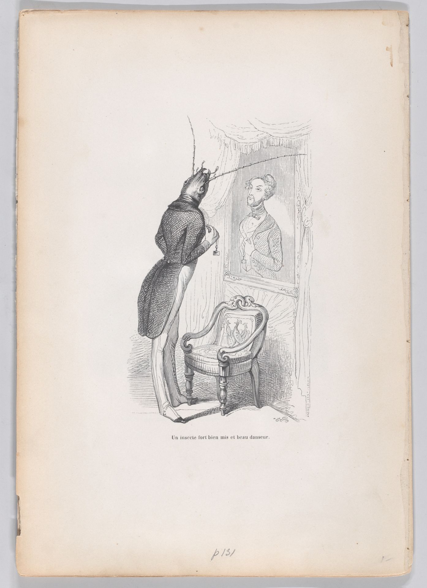 "A very well put insect and beautiful dancer" from Scenes from the Private and Public Life of Animals by J. J. Grandville