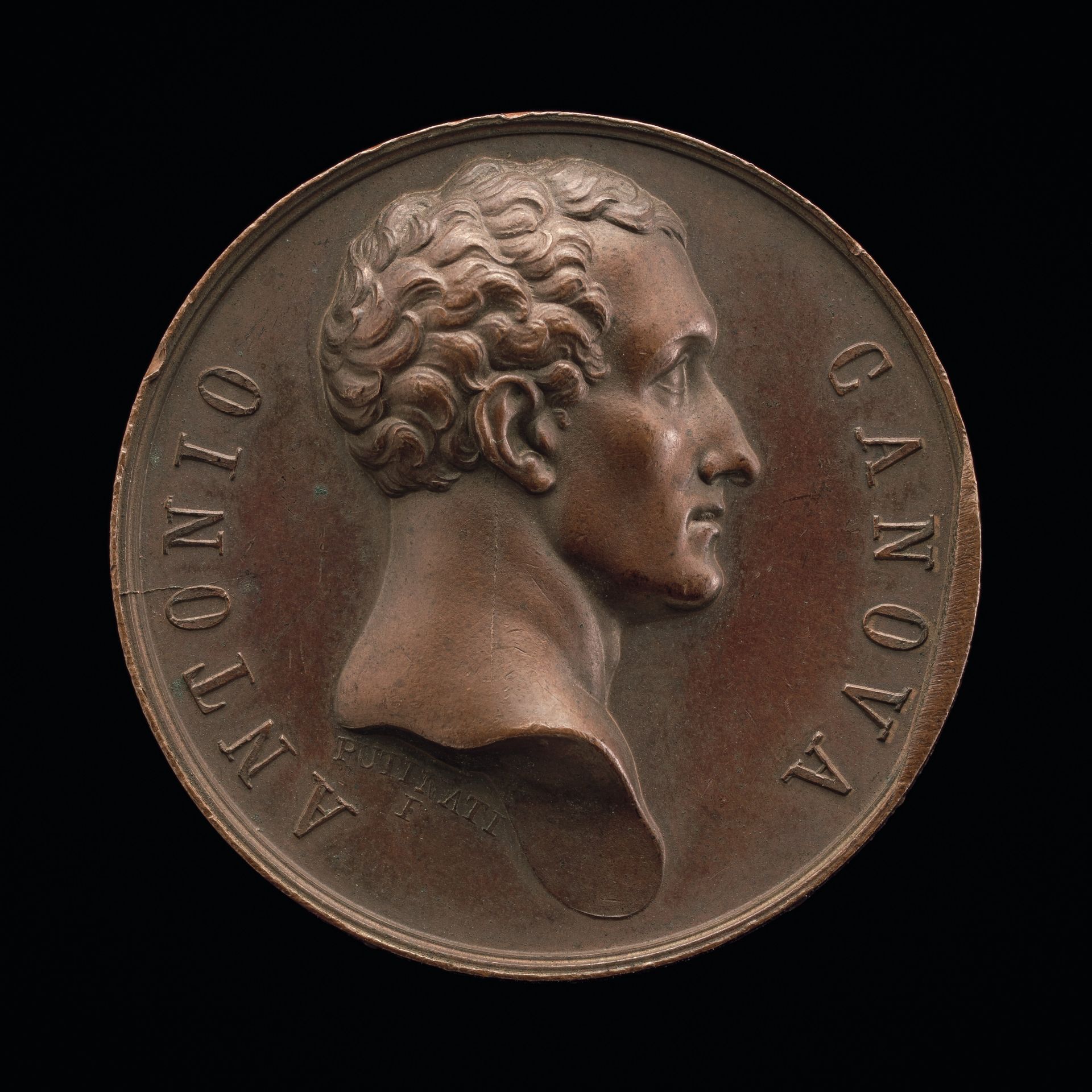Antonio Canova, 1757-1822, Sculptor [obverse] by Francesco Putinati