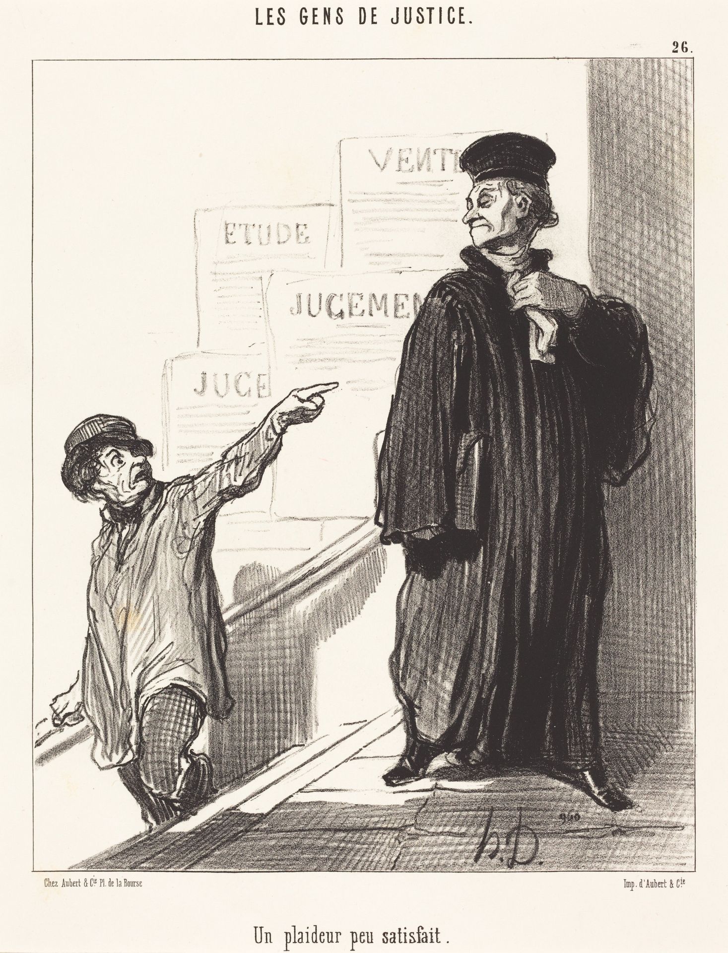 Un Plaideur peu satisfait by Honoré Daumier