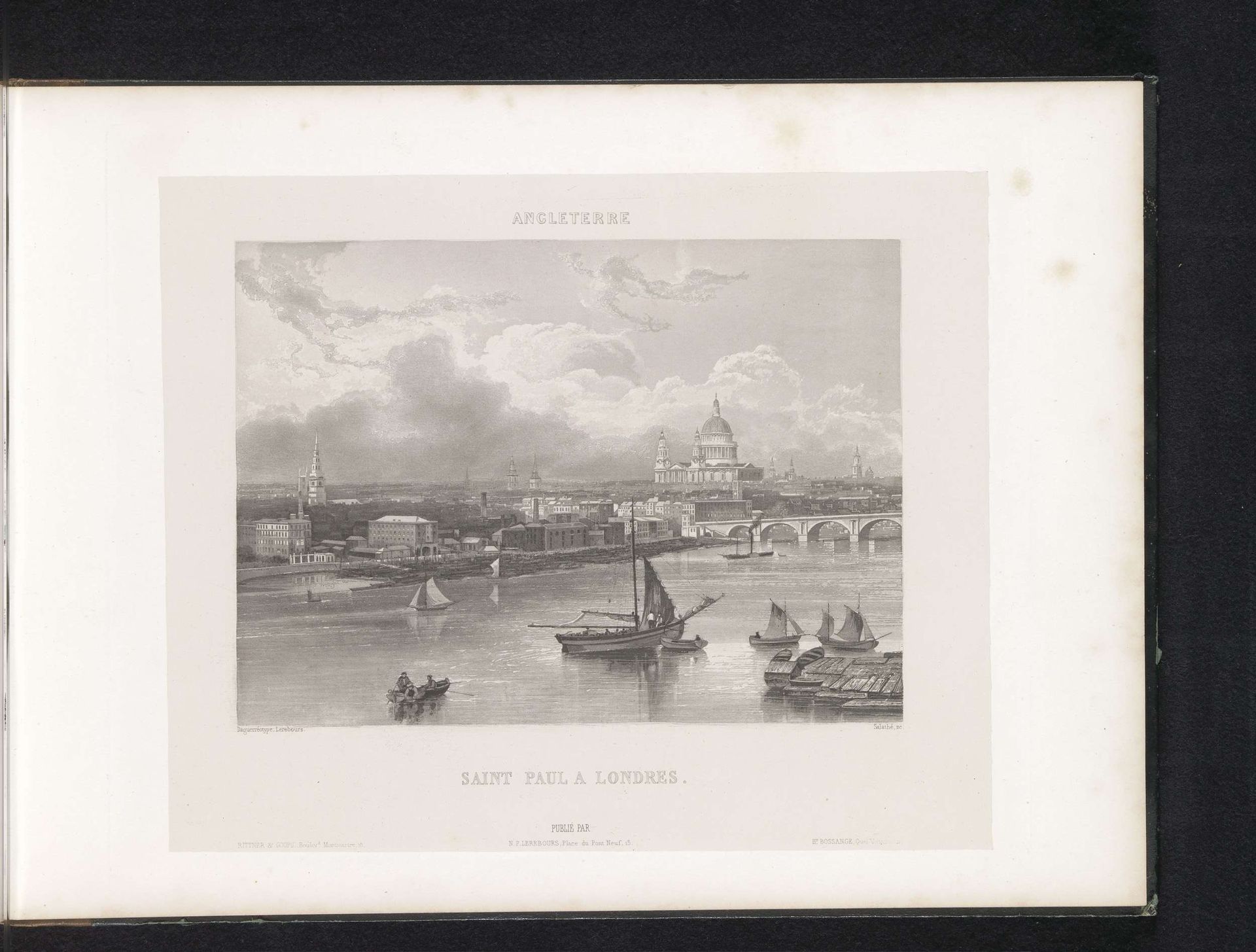 Gezicht op de Theems te Londen by Friedrich Salathé