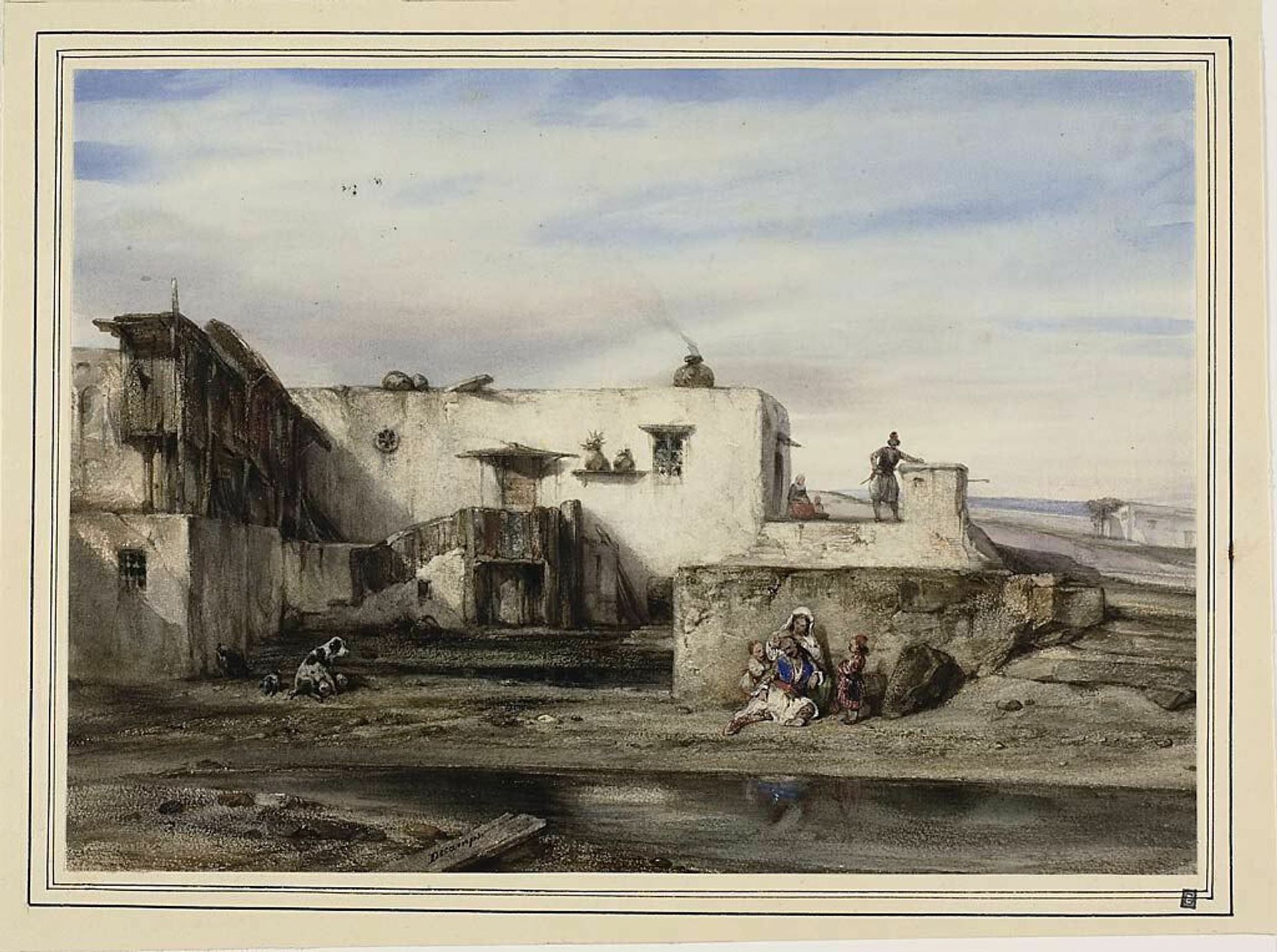 Greek Village by Alexandre-Gabriel Decamps
