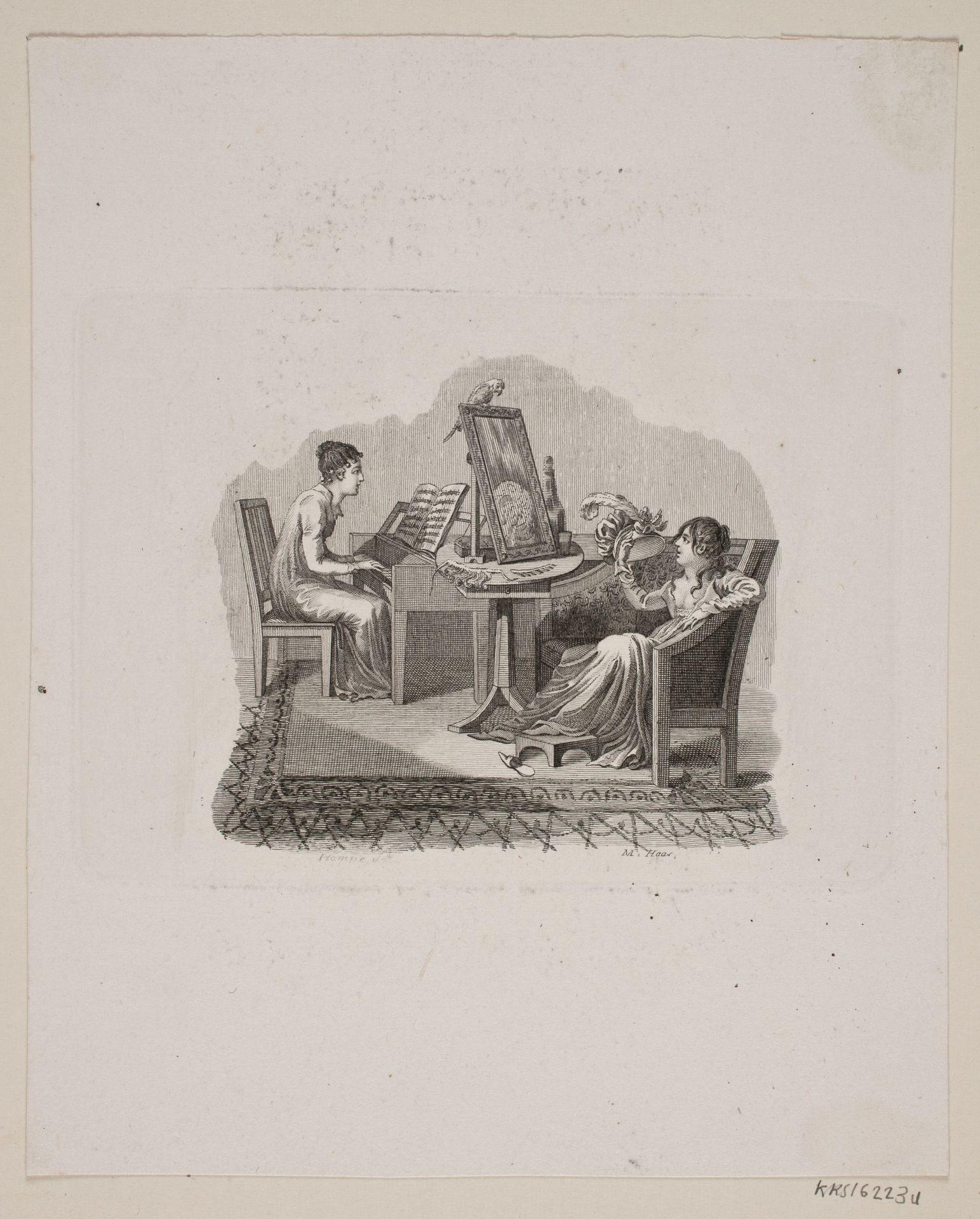Scene med to kvinder by Meno Haas