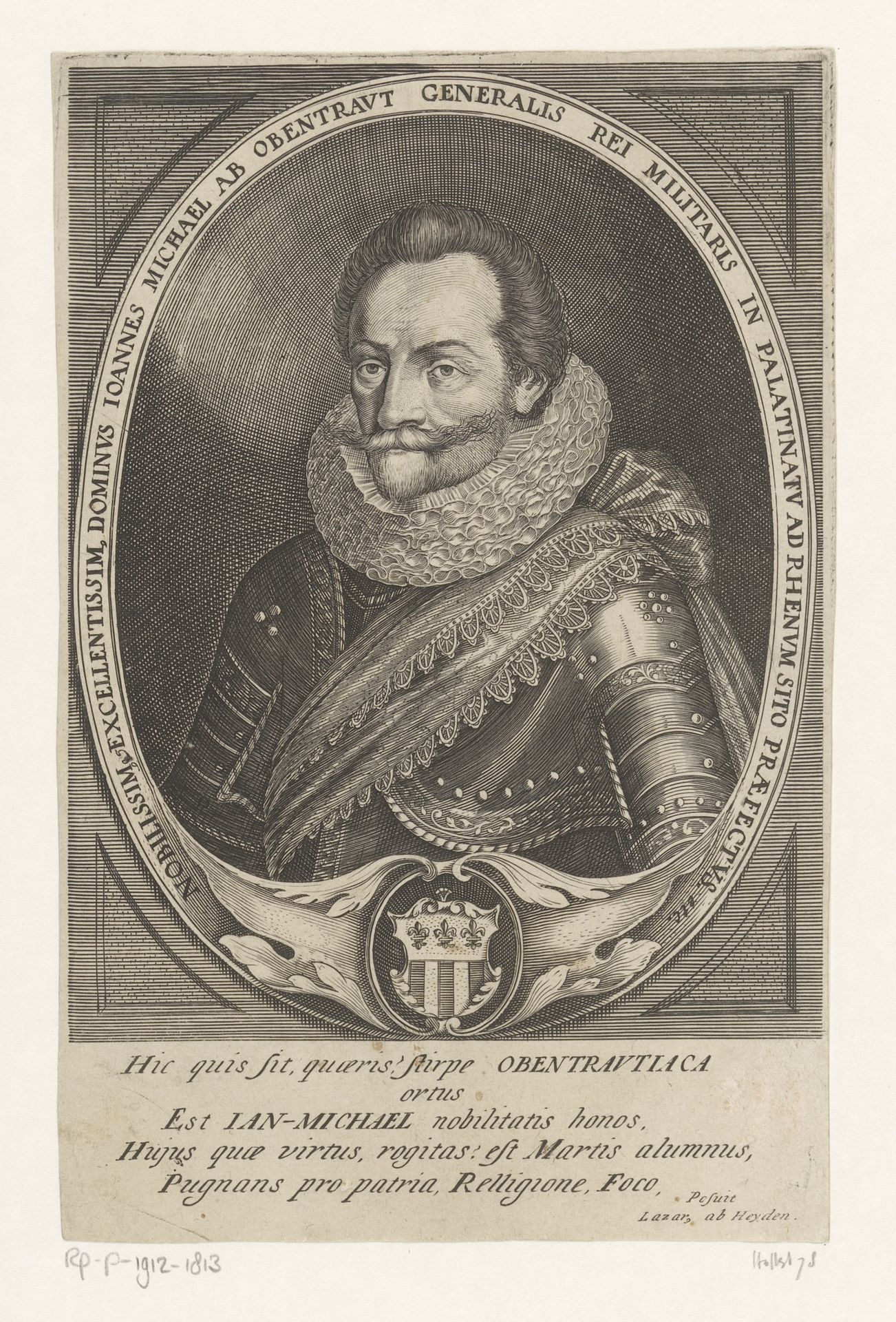 Portret van Hans Michael Elias von Obentraut by Jacob van der Heyden