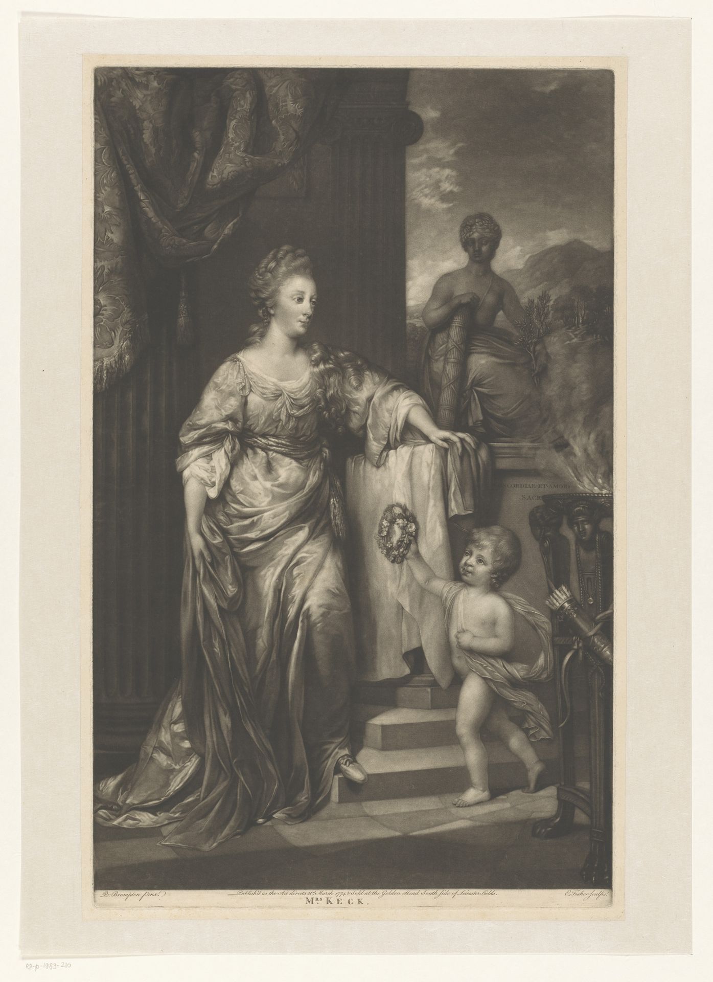 Portret van Elisabeth Legh by Edward Fisher