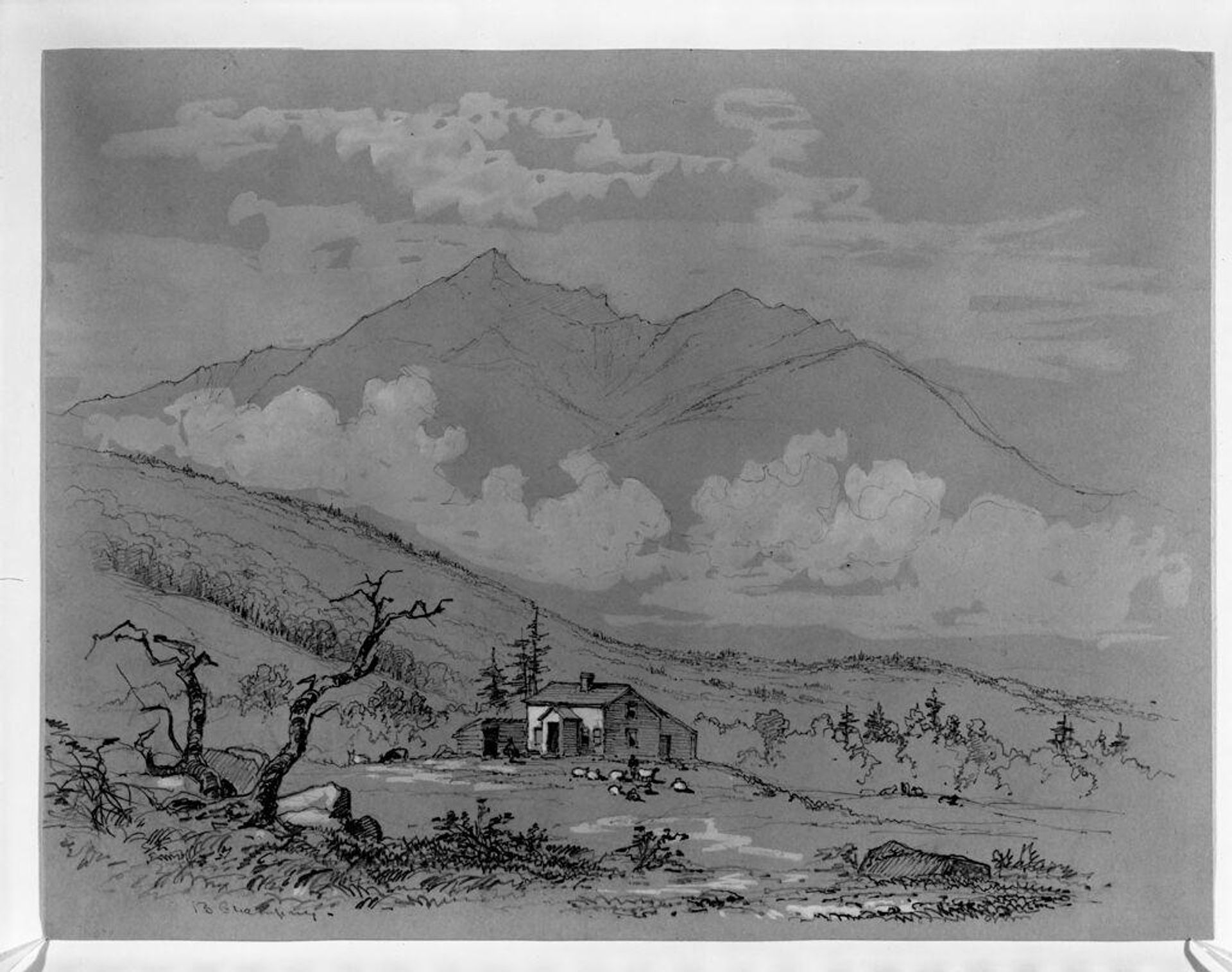 Mounts Adams and Madison from the Glen by Benjamin Champney