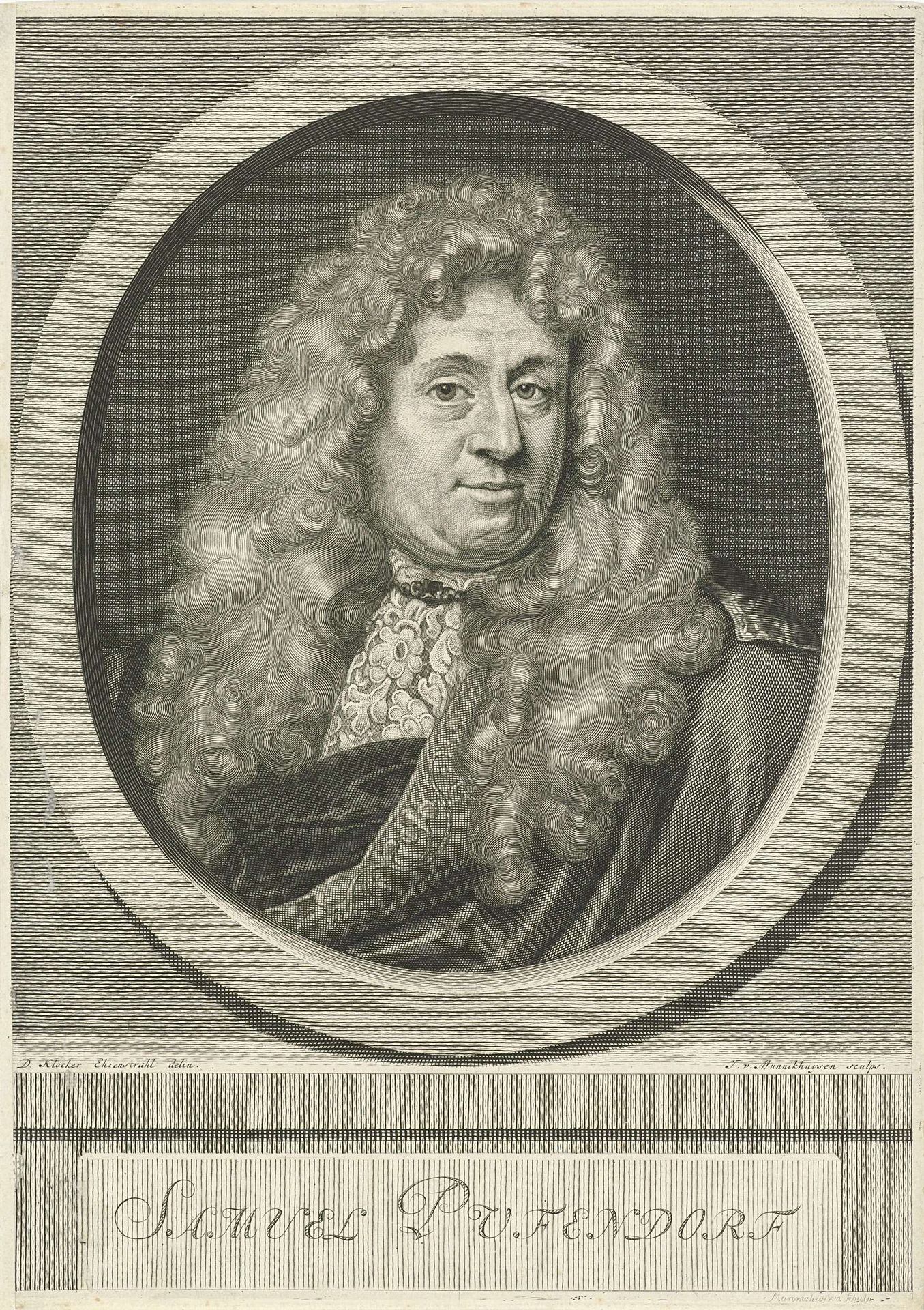 Portret van Samuel von Pufendorf by Jan van Munnickhuysen