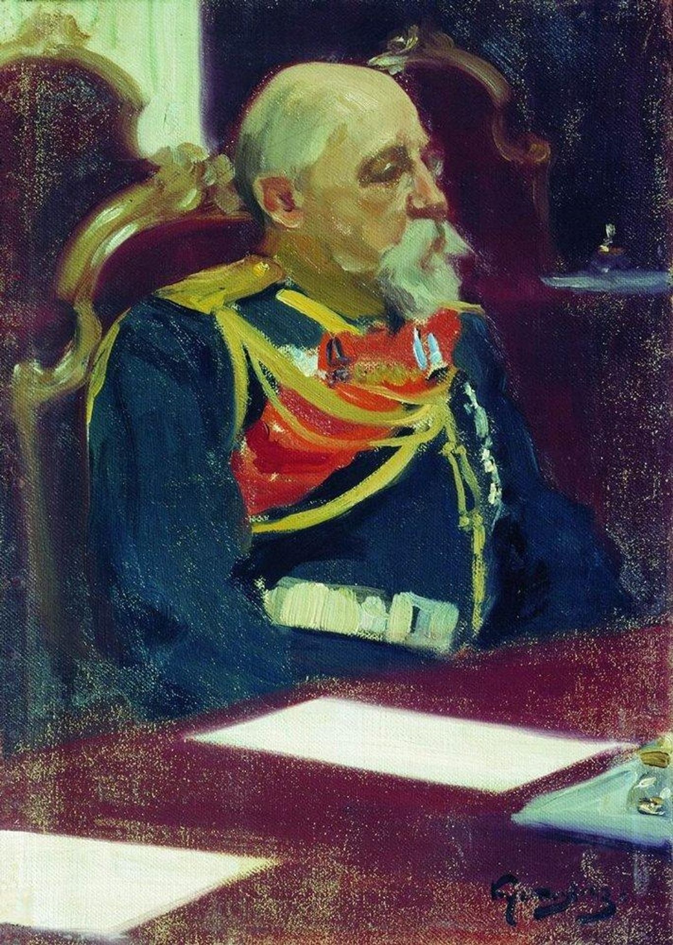 Portrait of a Governor-General of Finland N.I. Bobrikov by Boris Kustodiev