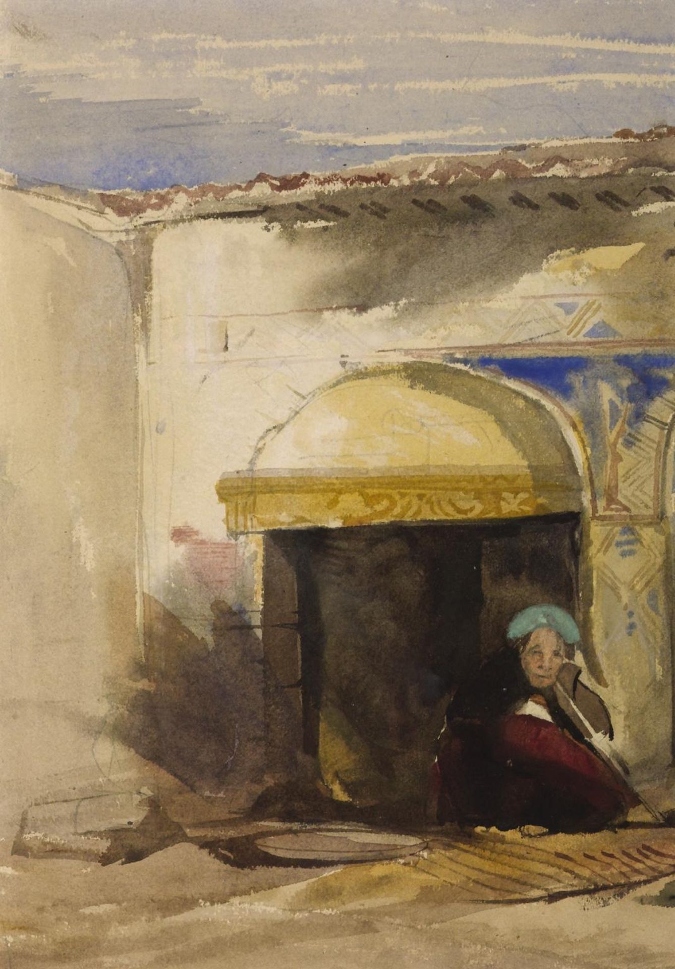 A Near Eastern Court by  William James Müller