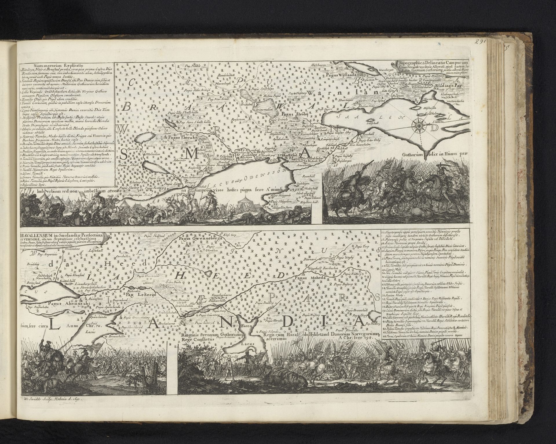 Kaart van de Bravalla heide by Willem Swidde
